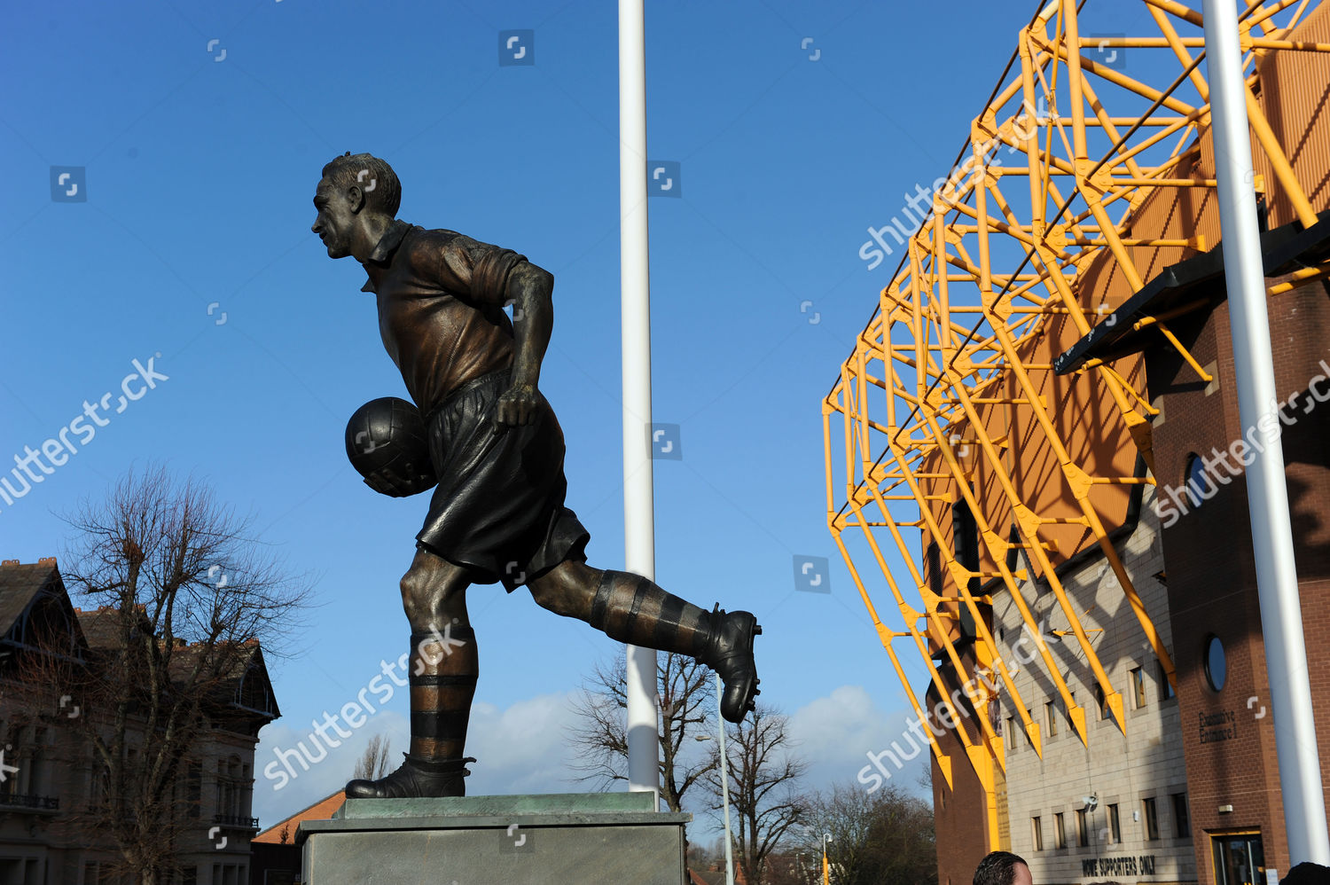Billy Wright Statue Outside Molineux Stadium Editorial Stock Photo