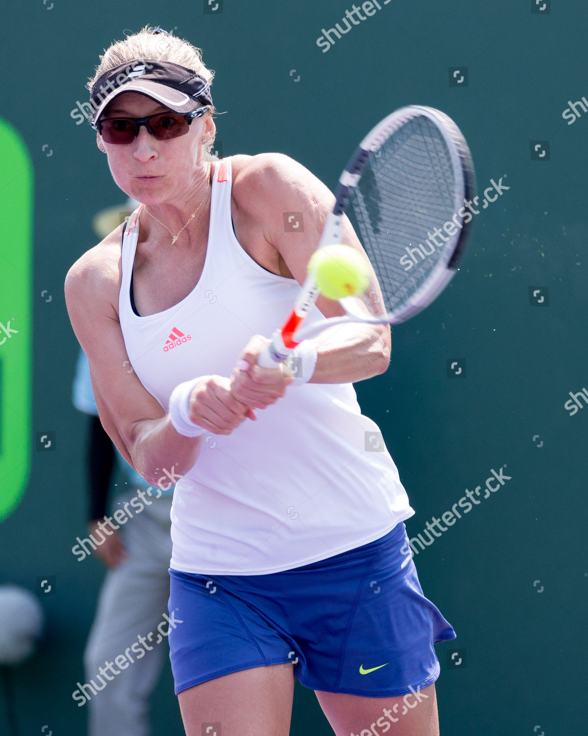 Mirjana Lucicbaroni Croatia Hits Backhand During Editorial Stock Photo