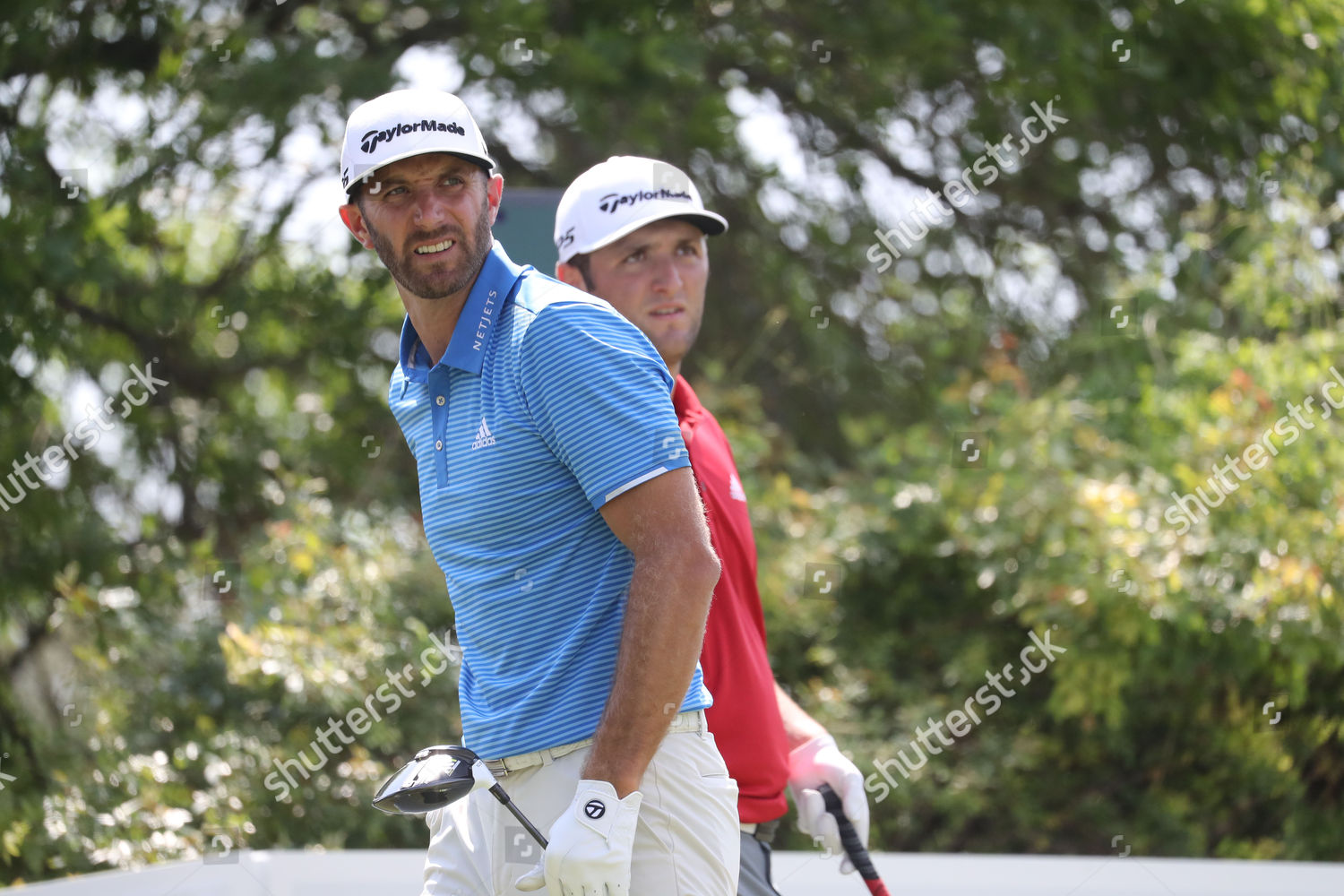 Dustin Johnson Jon Rahm During Final Editorial Stock Photo Stock
