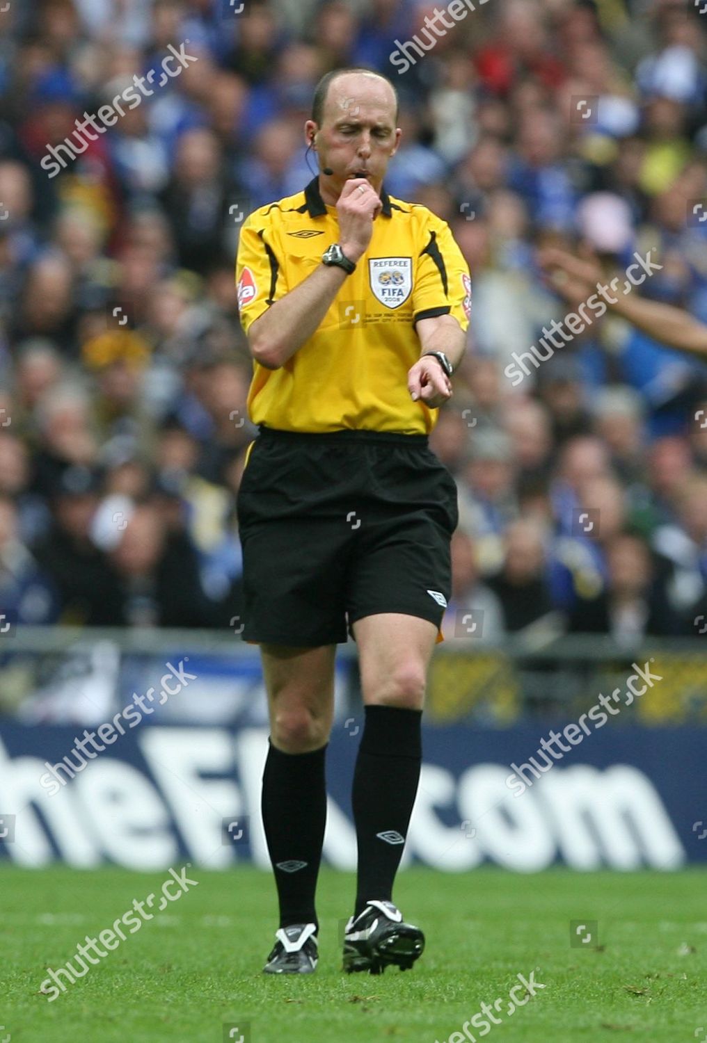 Fa Cup Final Referee Mike Dean Editorial Stock Photo Stock Image