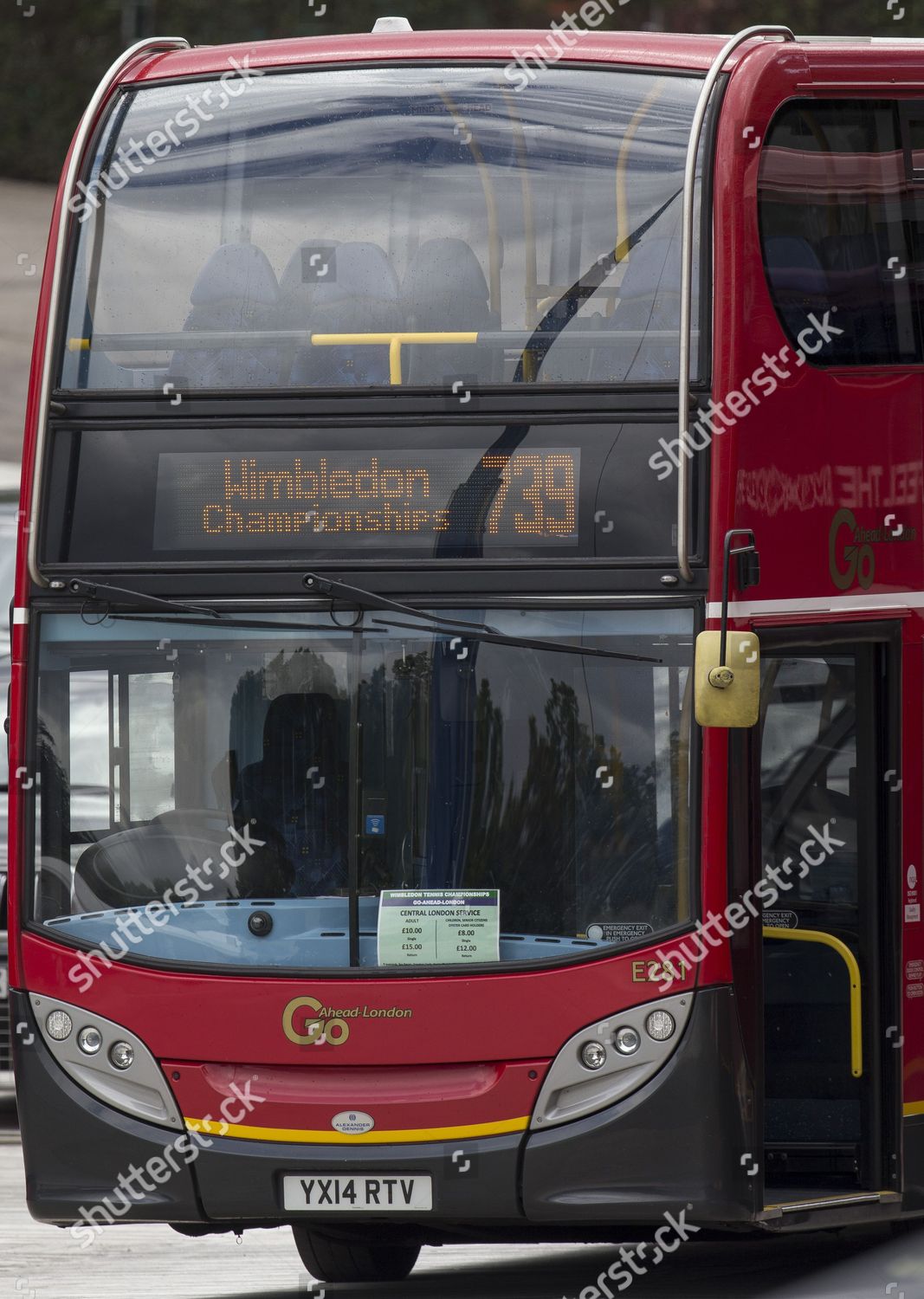 No739 London Bus Wimbledon Championships Championships Editorial Stock ...