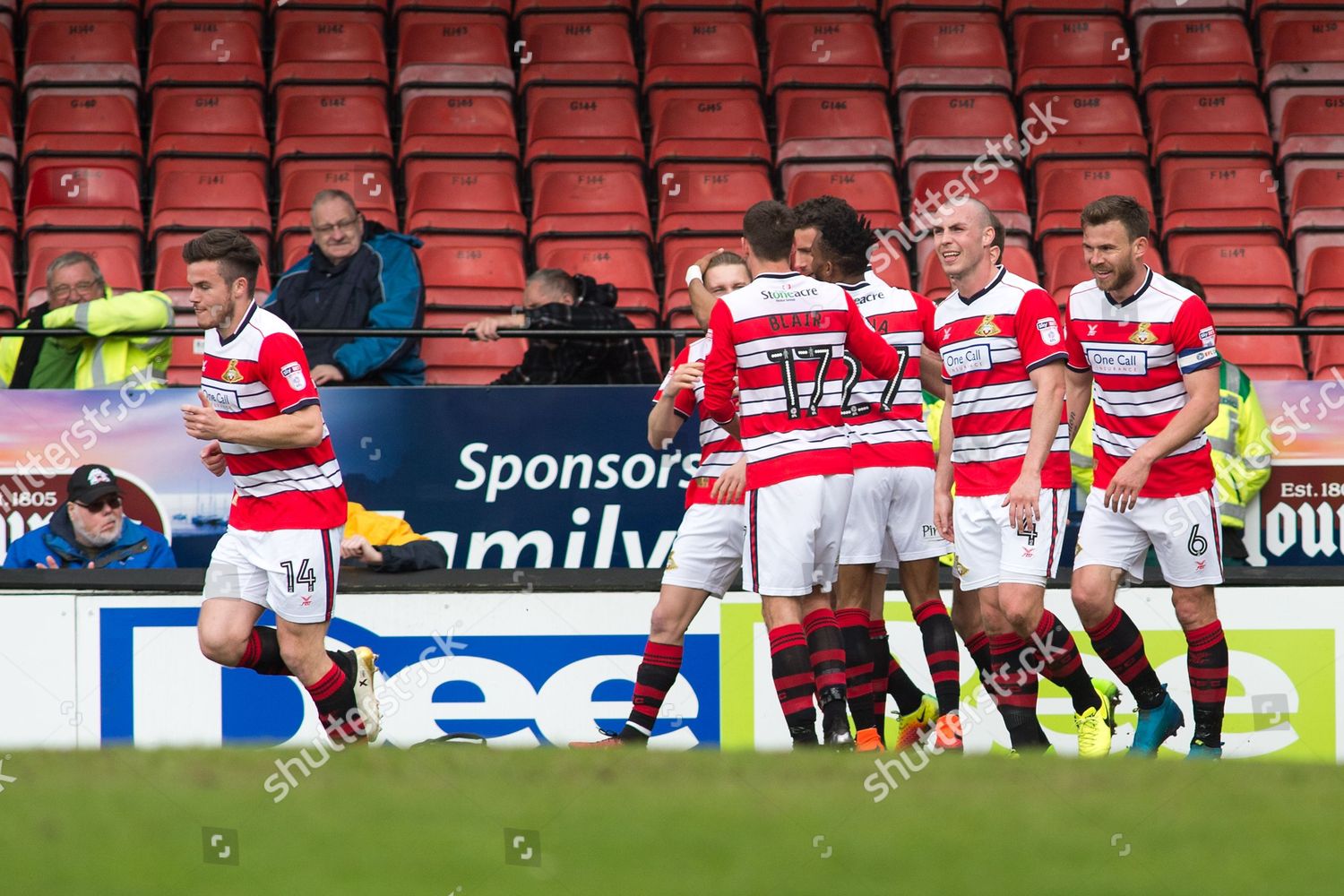 Doncaster Rovers Celebrate Alfie Mays Goal Editorial Stock Photo ...