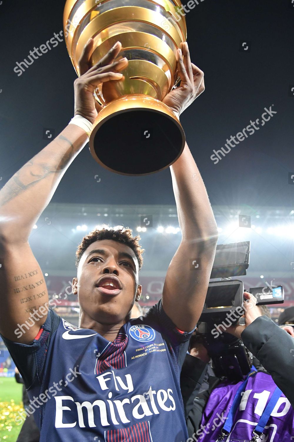 Presnel Kimpembe Psg Poses His Trophy After Editorial Stock Photo Stock Image Shutterstock