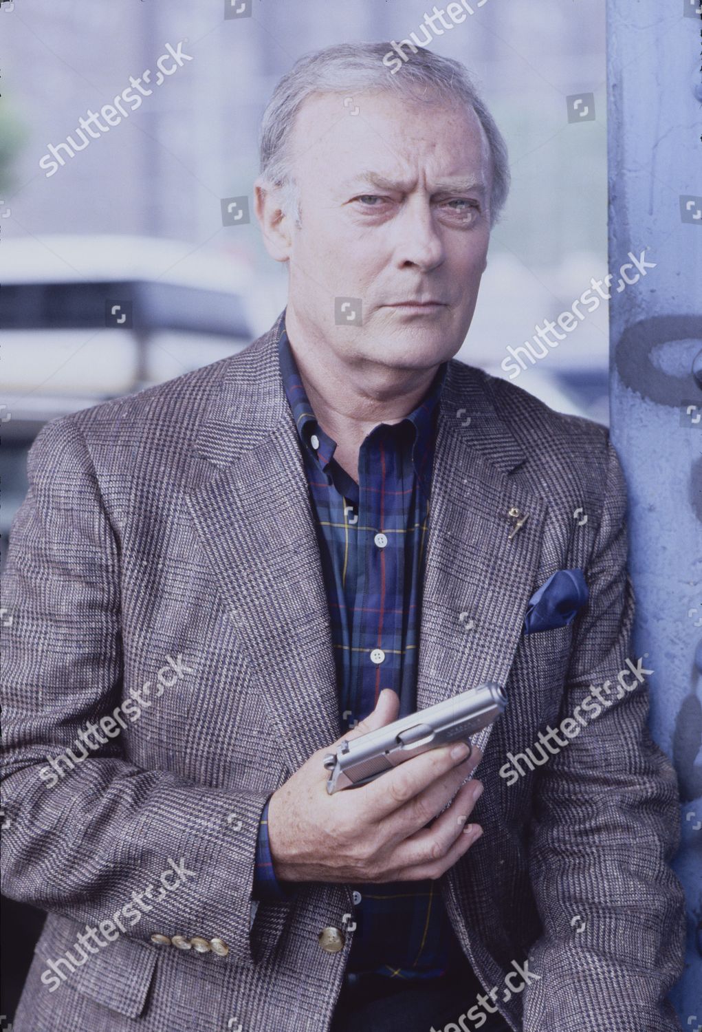 Edward Woodward Filming Equalizer On Streets Editorial Stock Photo