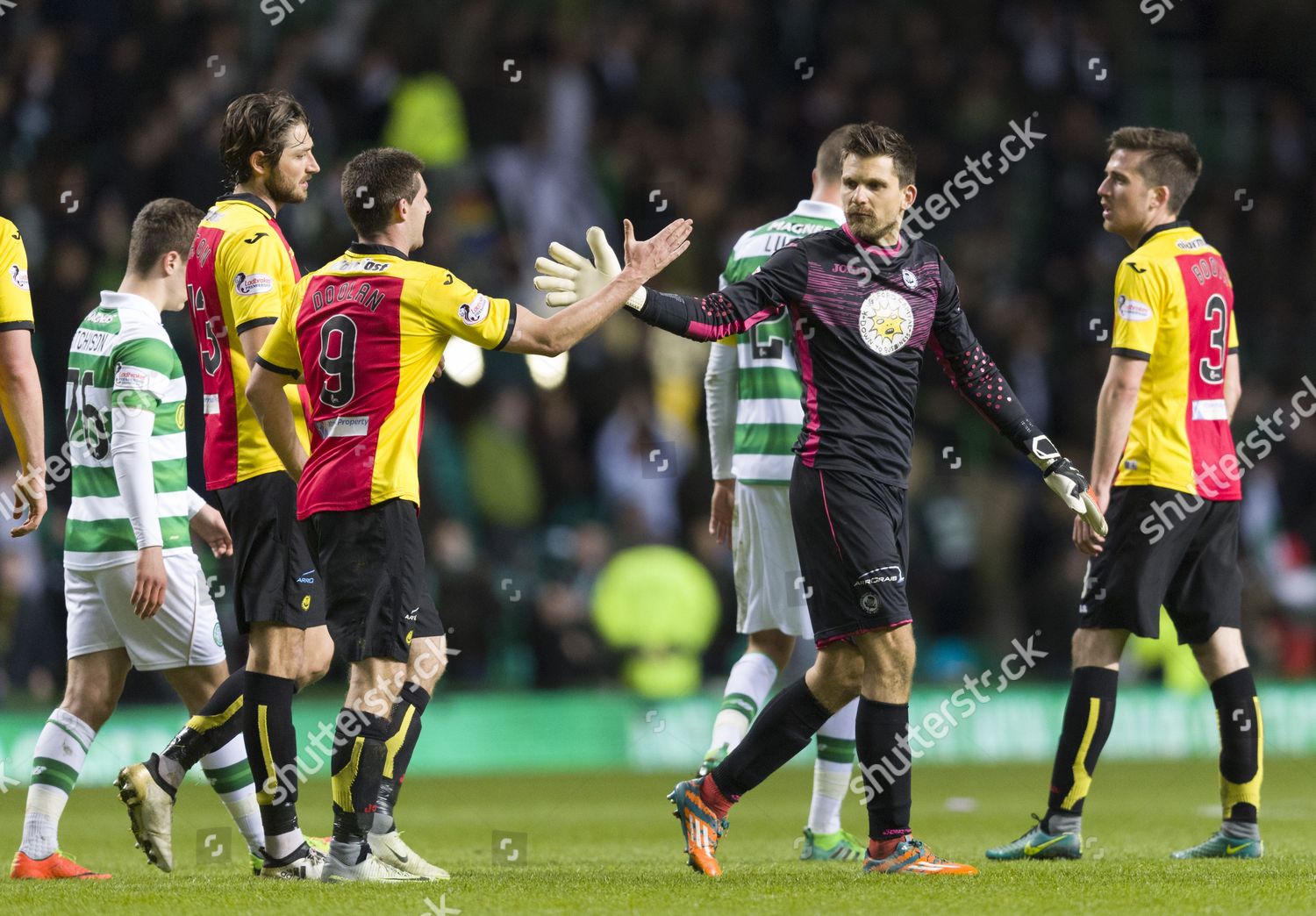 Partick Thistle Goalkeeper Thomas Cerny Celebrates Editorial Stock ...