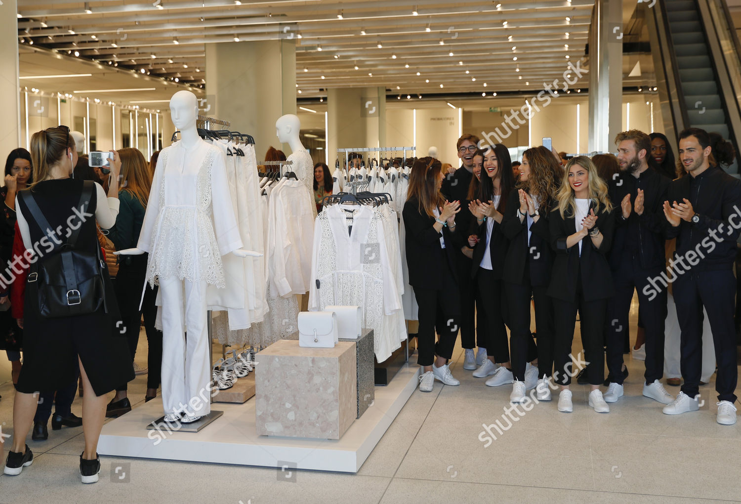 zara-staff-applaud-during-opening-worlds-editorial-stock-photo-stock