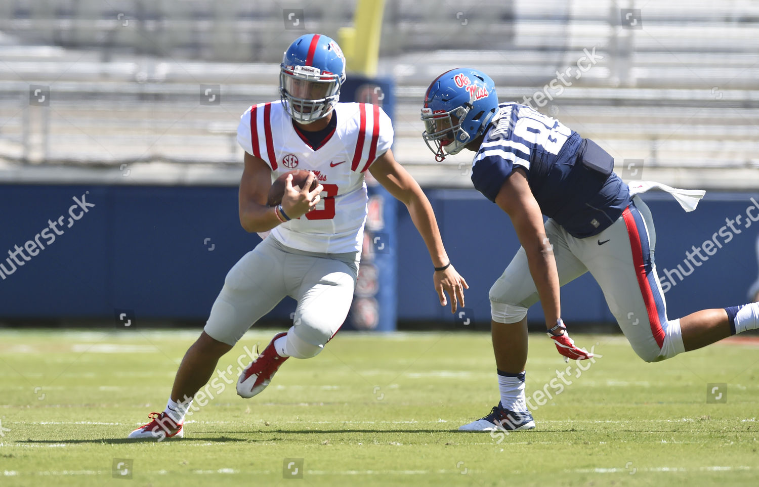 Red Quarterback Jordan Taamu Left Gets Editorial Stock Photo Stock