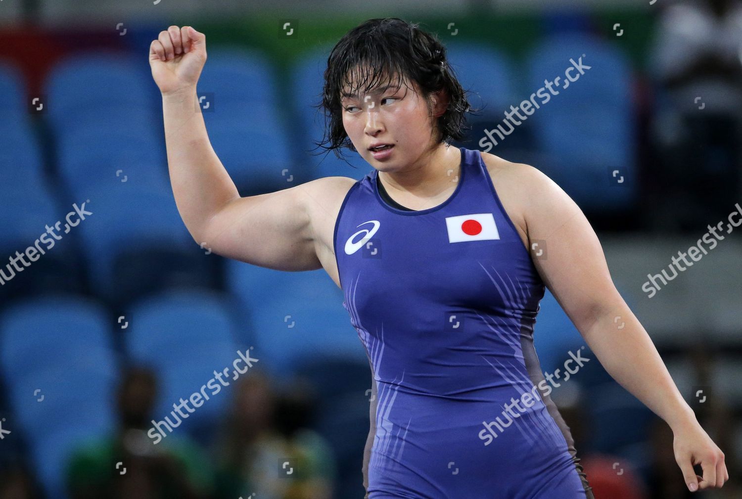 Sara Dosho Blue Japan Reacts After Editorial Stock Photo Stock Image