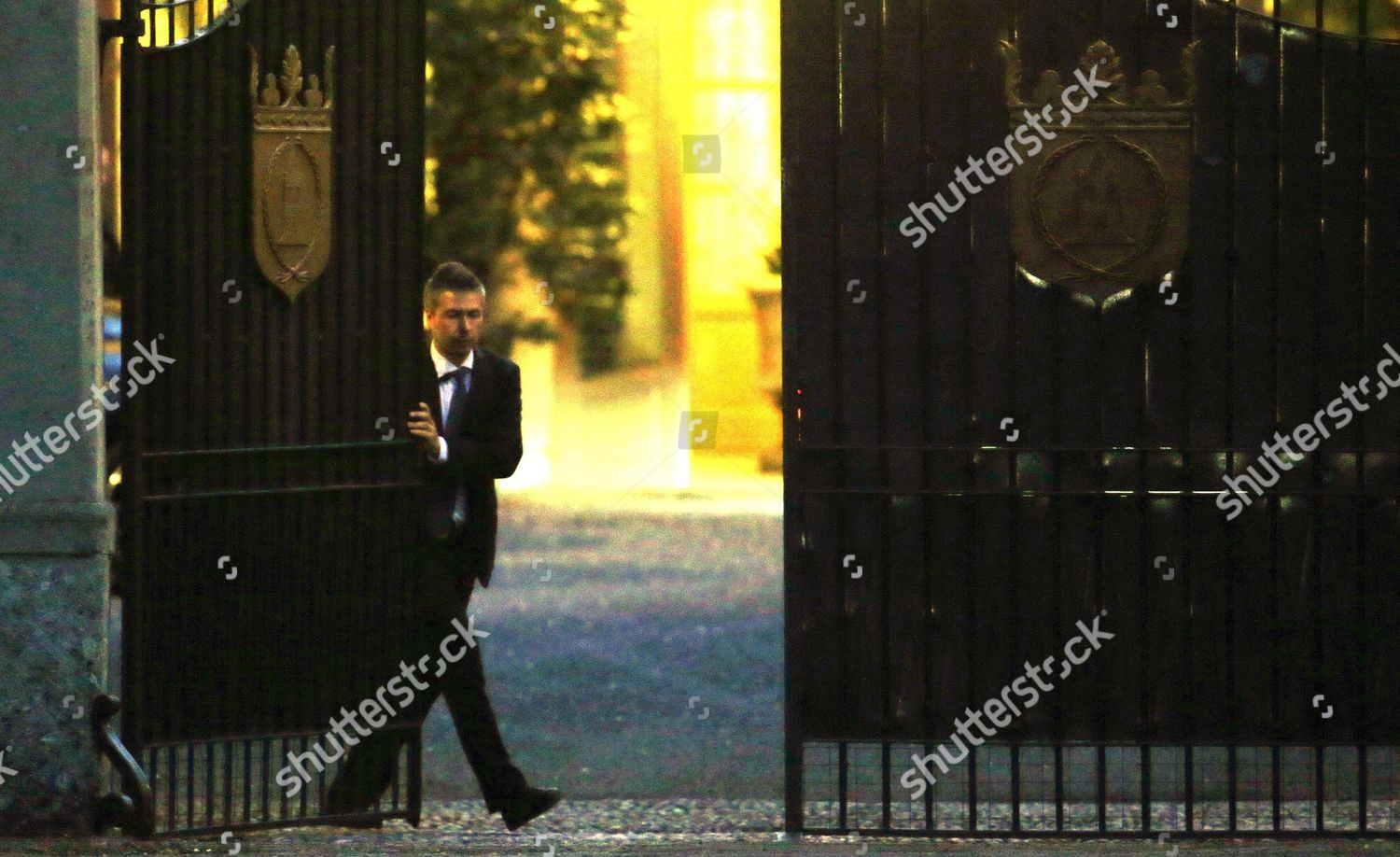 Security Guard Closes Entrance After Arrival Cars Editorial Stock Photo Stock Image Shutterstock