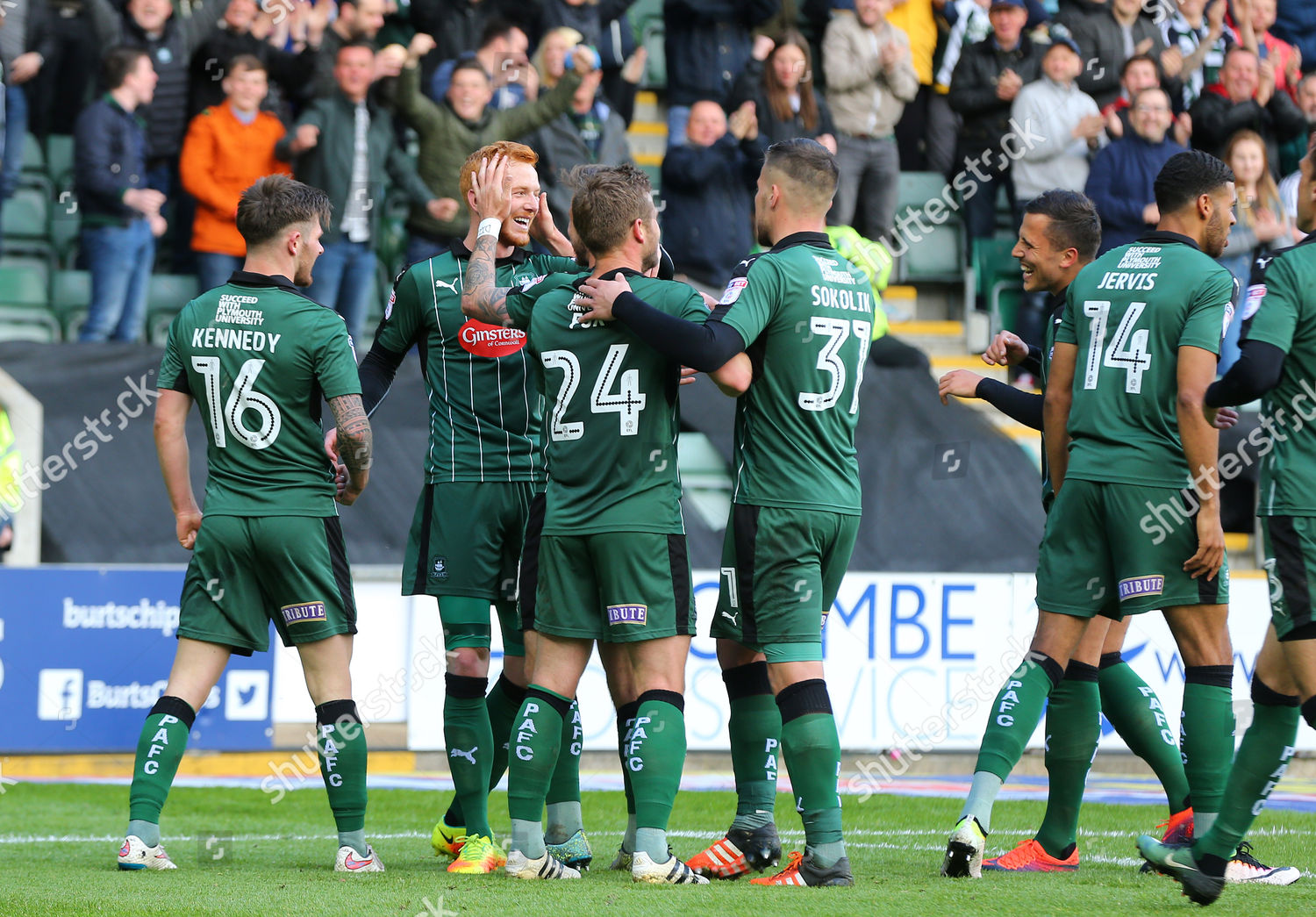 Goal Celebrations Ryan Taylor Plymouth Argyle Editorial Stock Photo ...