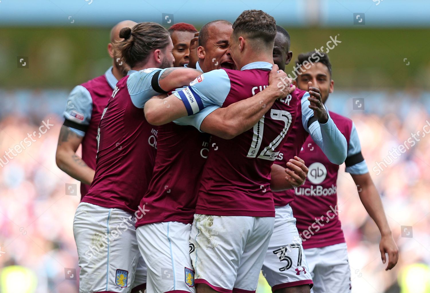 Gabriel Agbonlahor Aston Villa Celebrates Scoring Editorial Stock Photo ...