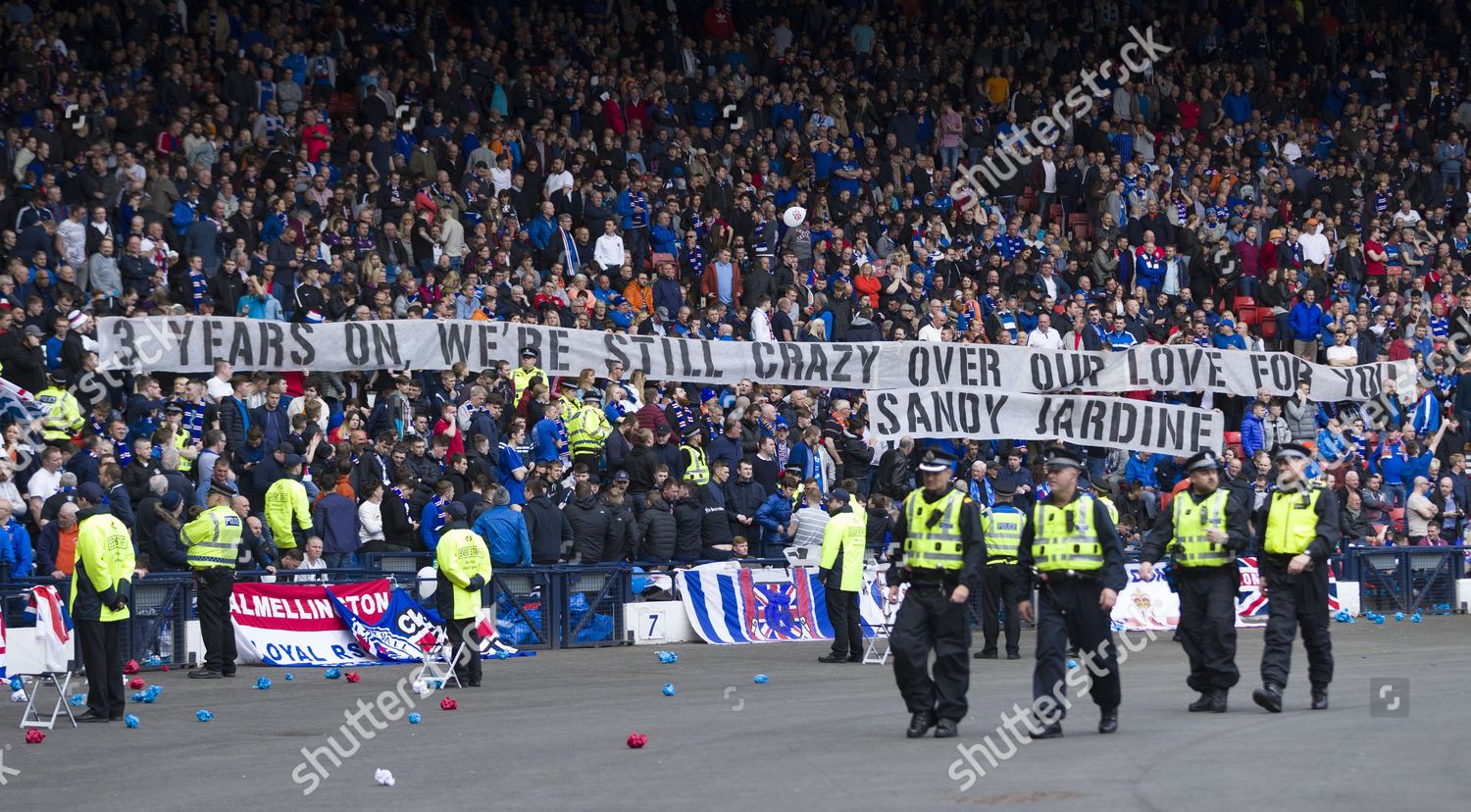 Rangers Fans Display Banner Memory Late Sandy Editorial Stock