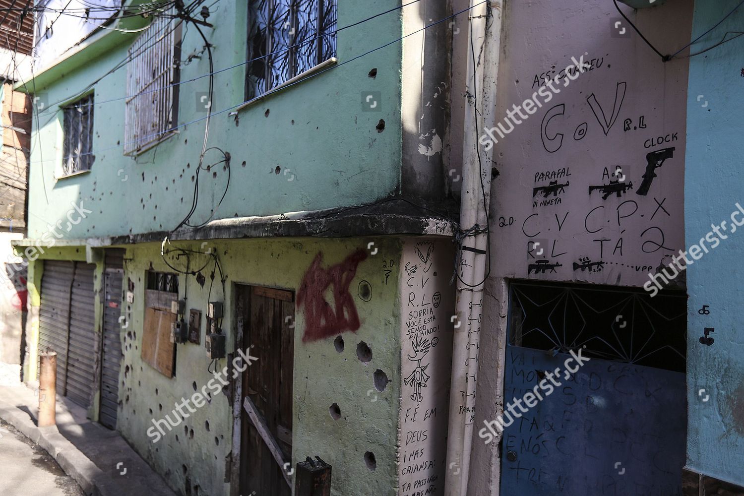 View House Riddled Bullet Holes Complex Editorial Stock Photo - Stock ...