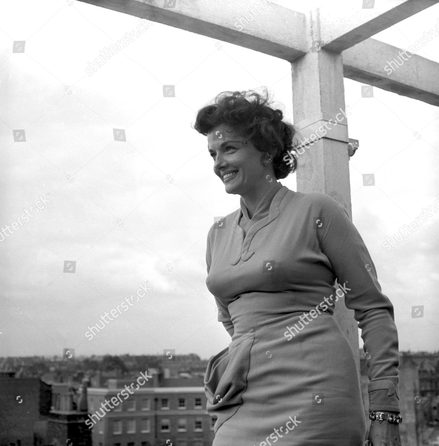 Jane Russell Poses On Roof Before Editorial Stock Photo - Stock Image ...