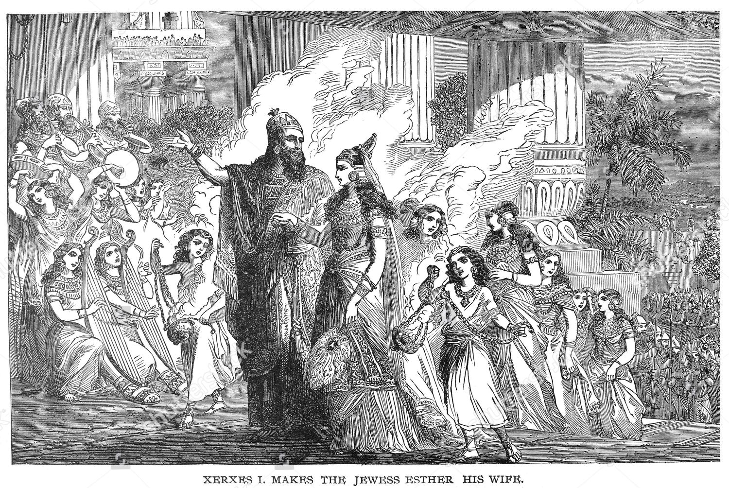 Xerxes Esther King Xerxes Ahasuerus Persia Editorial Stock Photo