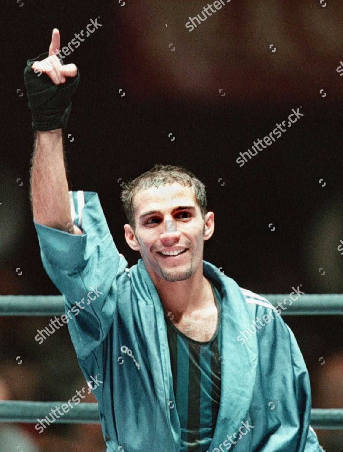 Cuban Boxer Esquirol Maikro Romero Raises Editorial Stock Photo Stock