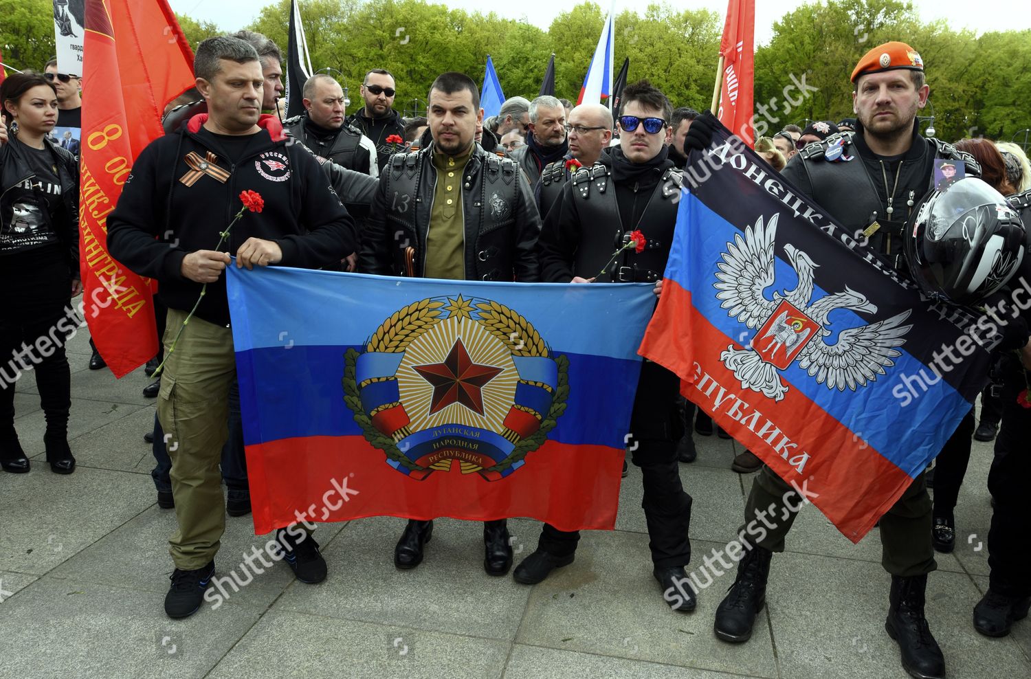 Wreath Laying Ceremony Russian Biker Gang Editorial Stock Photo - Stock ...