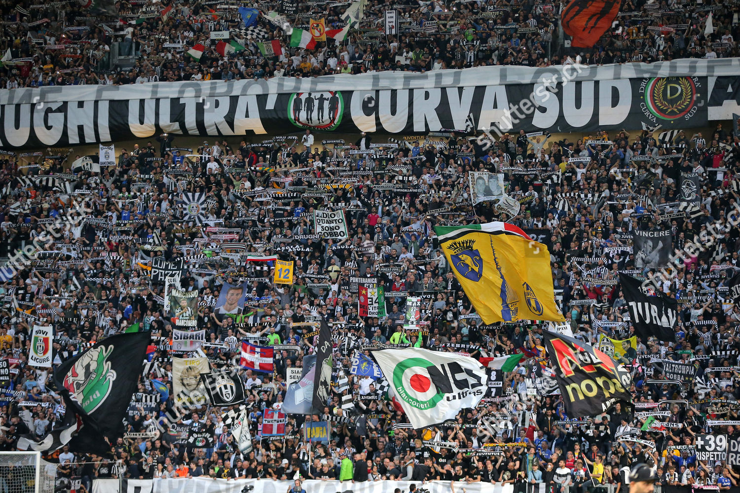 Juventus Fans During Uefa Champions League Semi Editorial Stock Photo Stock Image Shutterstock