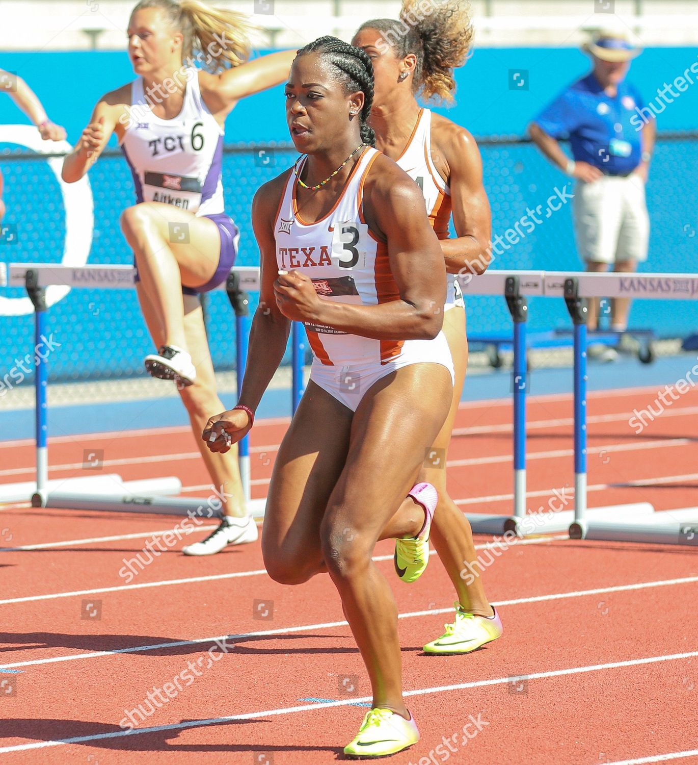 Texas Rushelle Burton Runs 100m Hurdle Editorial Stock Photo