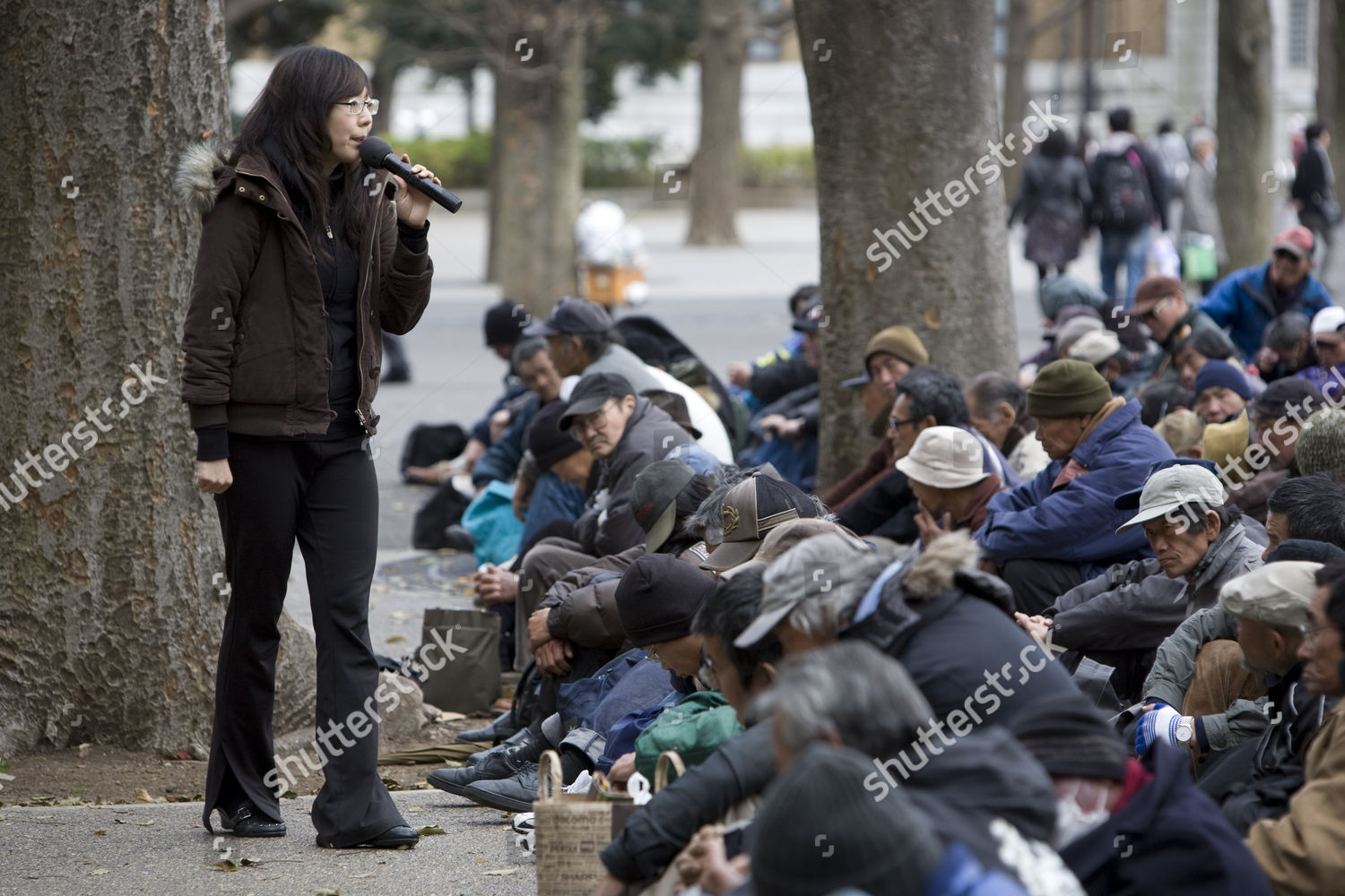 Japanese Homeless Men Listen Church Sermon Prior Editorial Stock Photo Stock Image Shutterstock