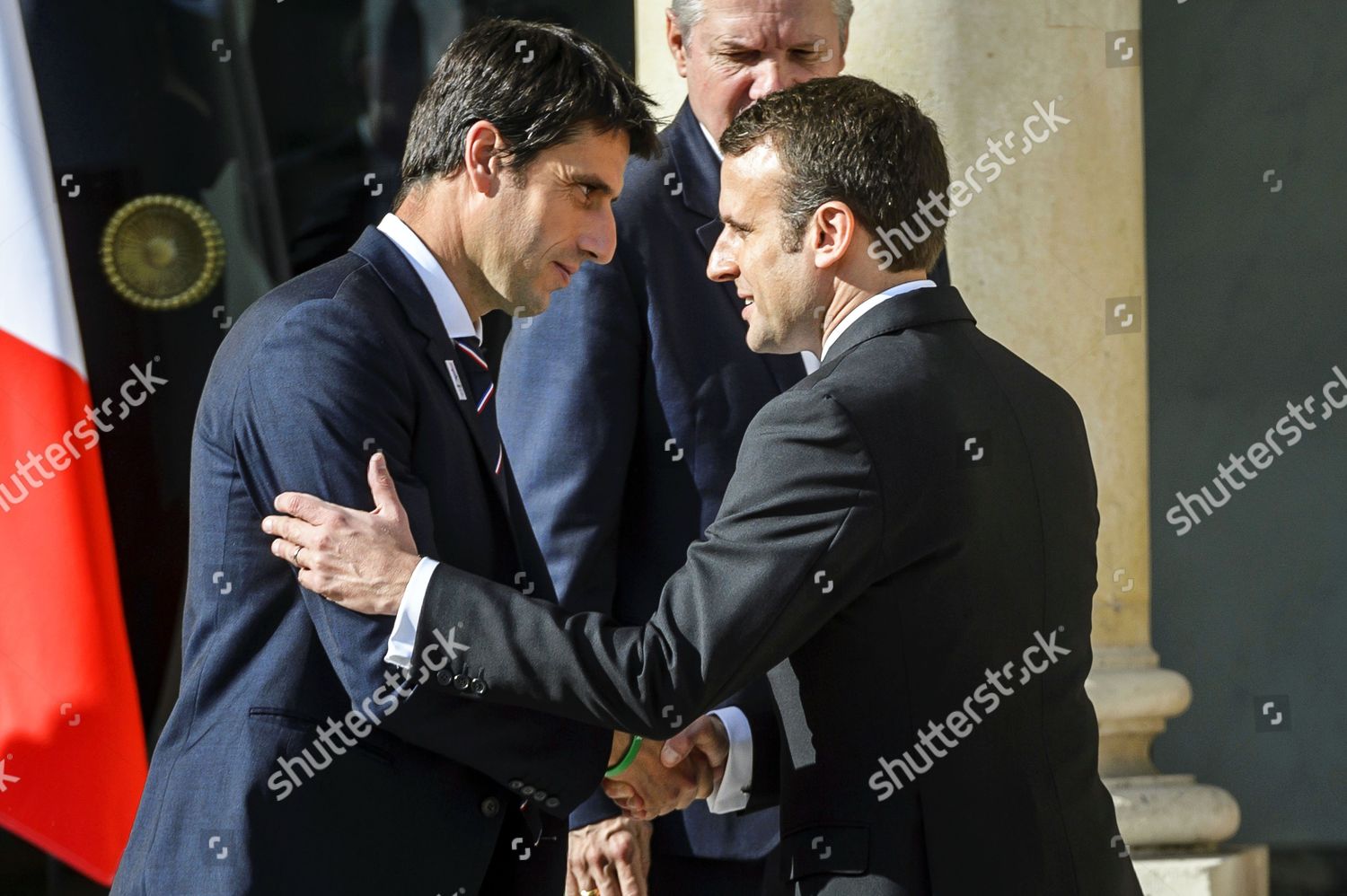 Emmanuel Macron Tony Estanguet Editorial Stock Photo - Stock Image ...