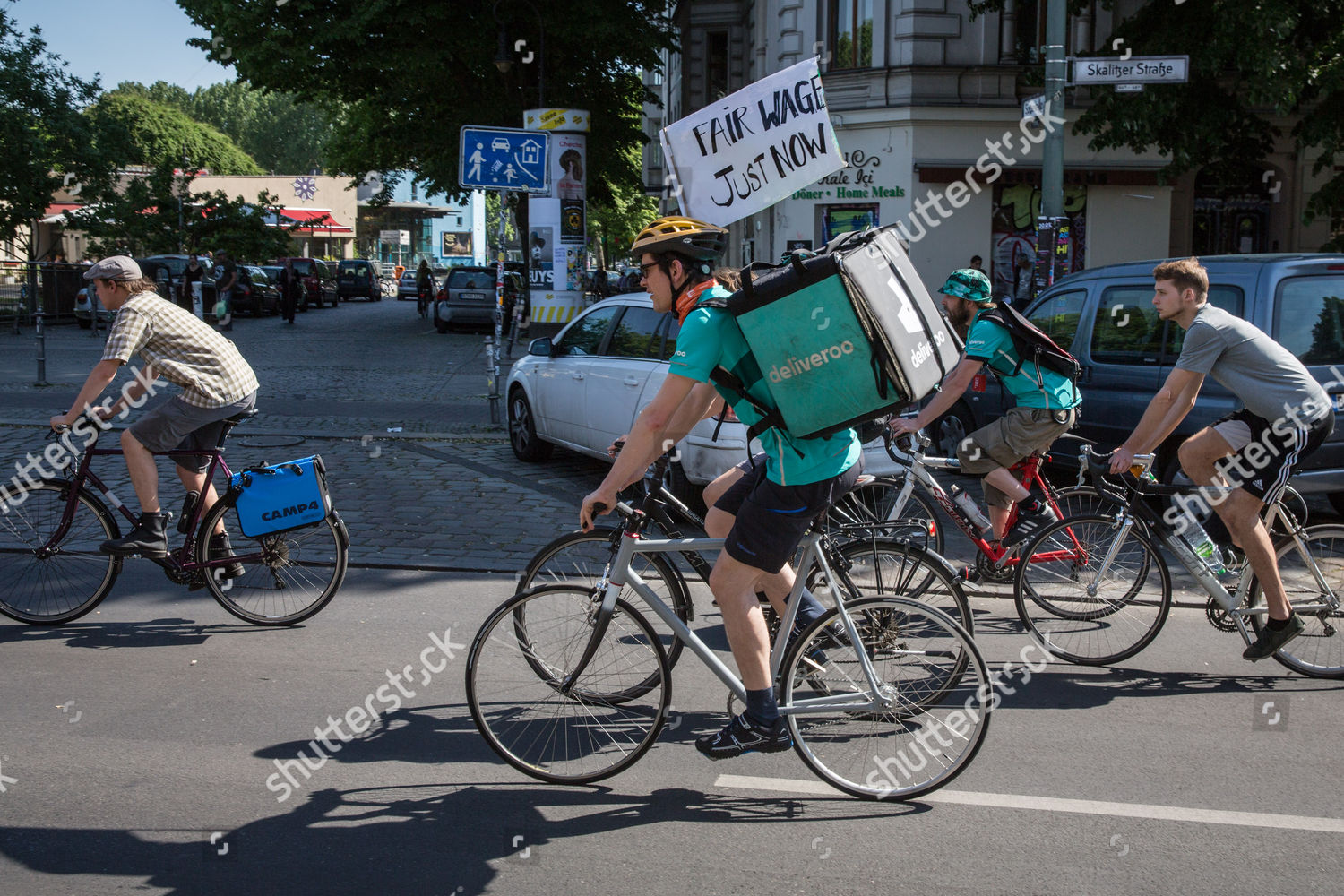 Foodora Deliveroo Drivers Protest Better Payment Editorial Stock Photo Stock Image Shutterstock