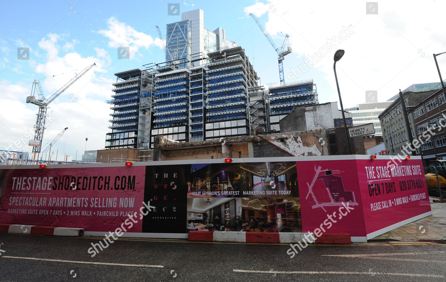 Building Site Where Remains William Shakespeares Curtain Editorial