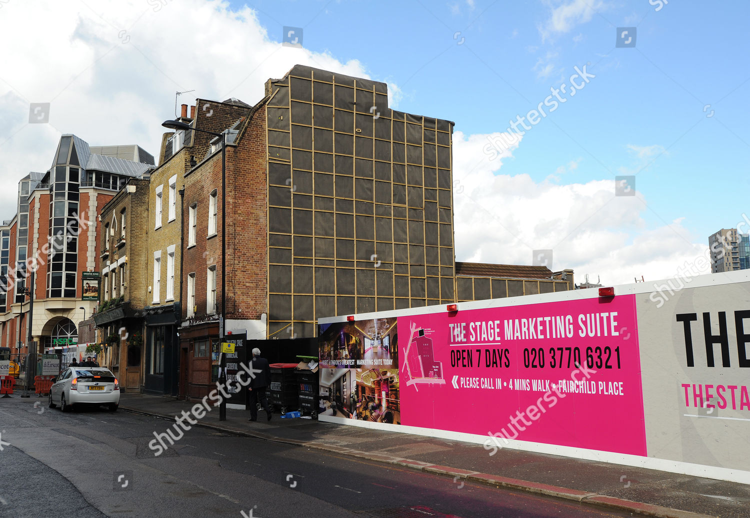Building Site Where Remains William Shakespeares Curtain Editorial