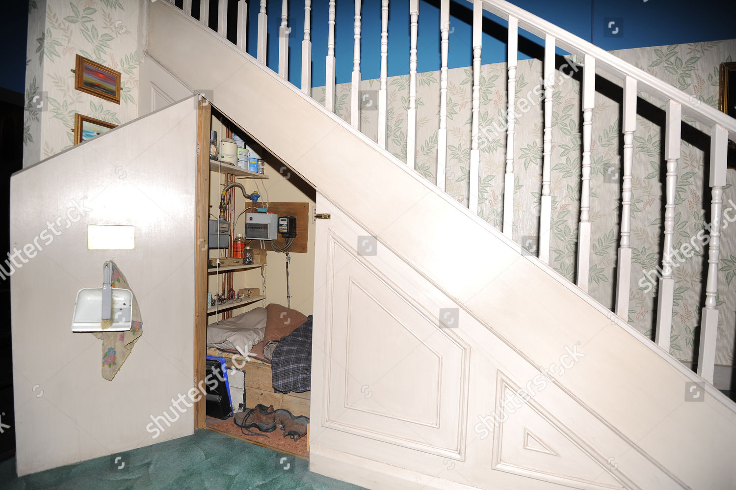 Cupboard Under Stairs Part Set Design Number Editorial Stock Photo
