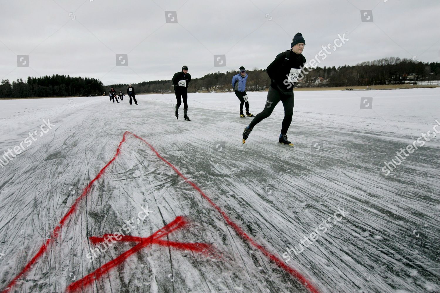 Some Around 3 000 Iceskaters Take Part Editorial Stock Photo