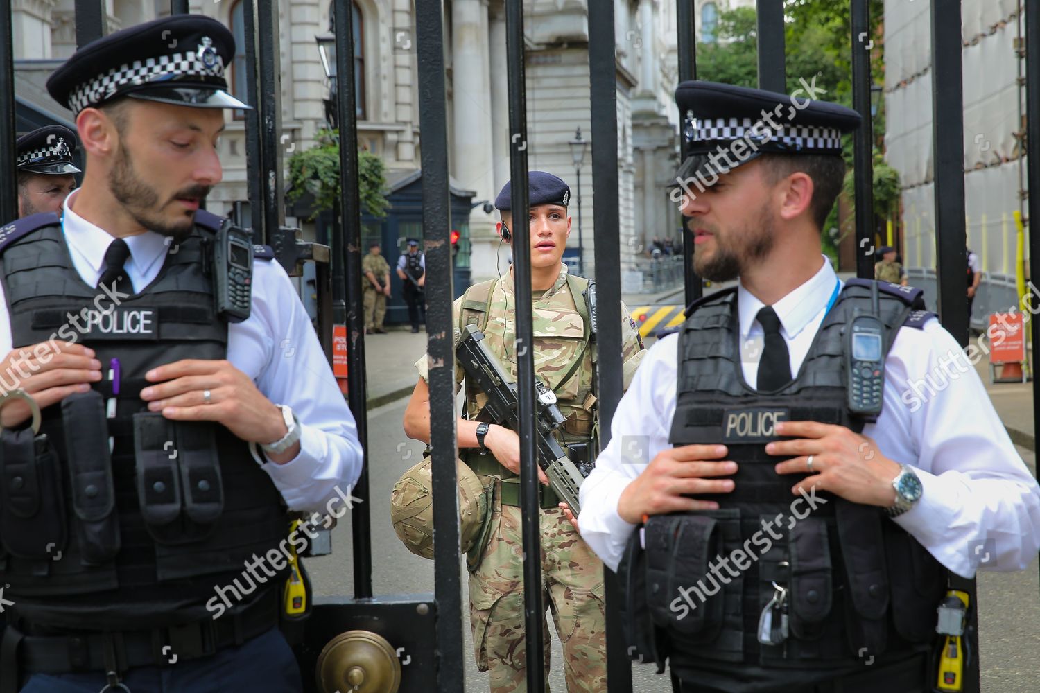 Army Officer Diplomatic Protection Group Gates Editorial Stock Photo