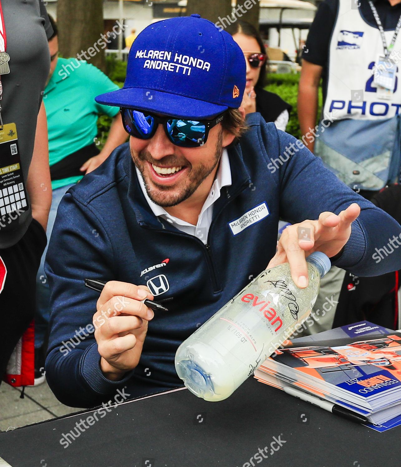 Spanish Driver Fernando Alonso Andretti Autosport Laughs Editorial