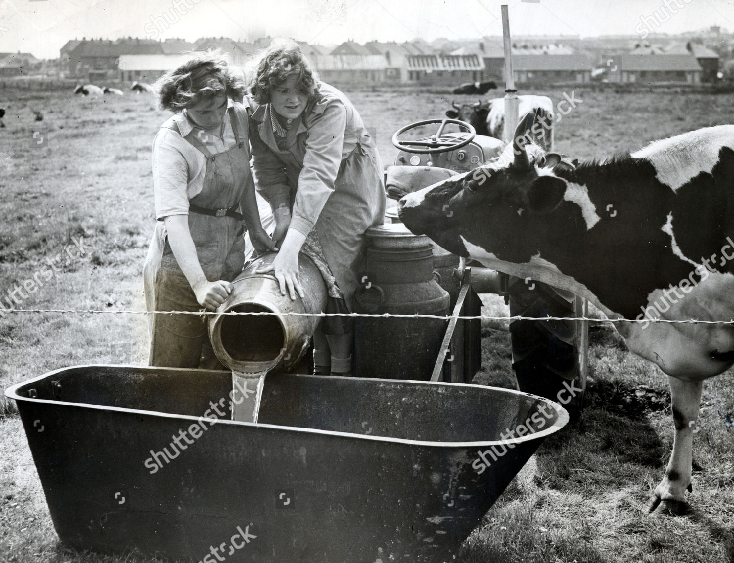 Farmers Daughters Dorothy Marjorie Lockwood Deliver Editorial Stock