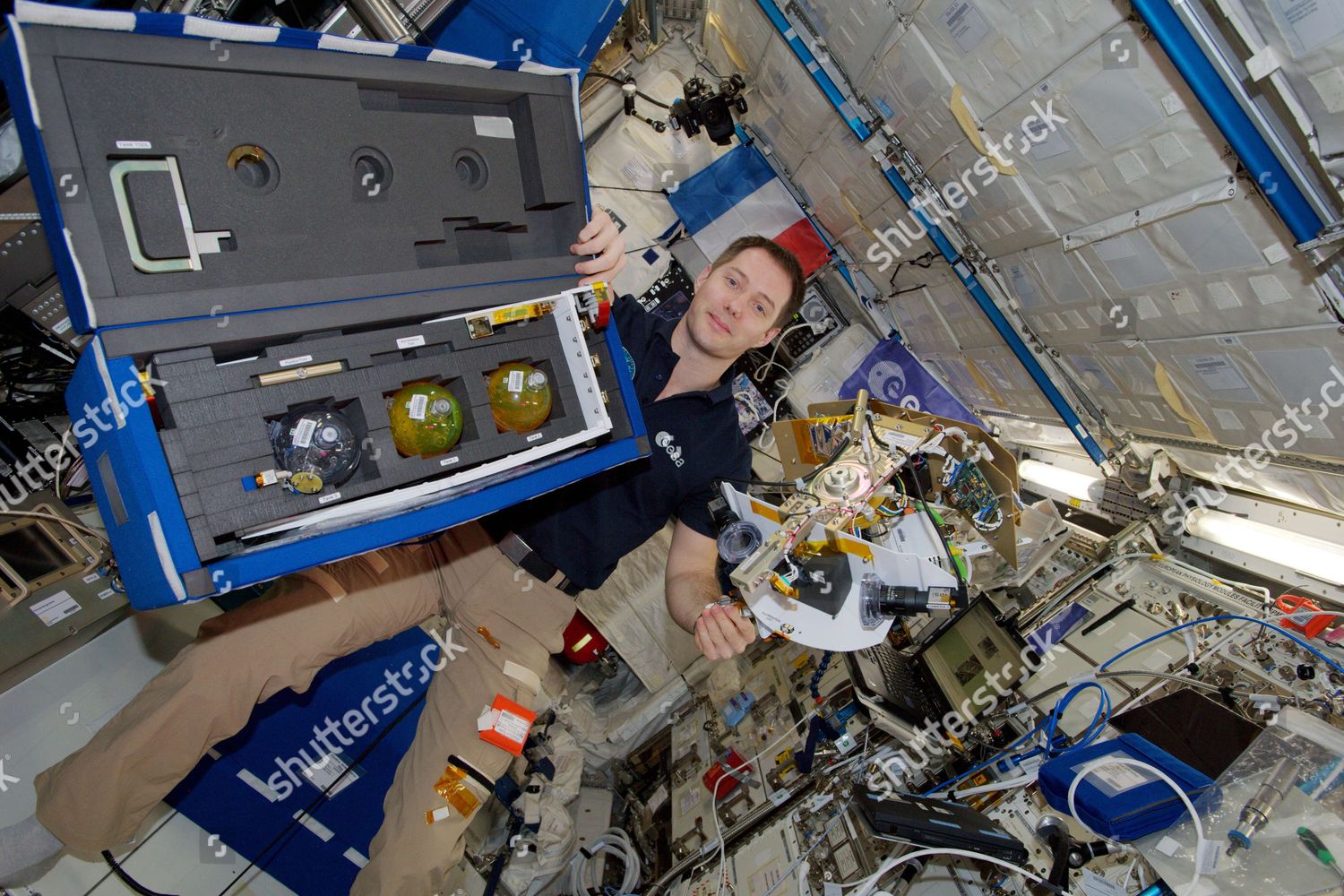 Thomas Pesquet Unpacking Fluidics Set Cnes Experiment Editorial Stock Photo Stock Image Shutterstock