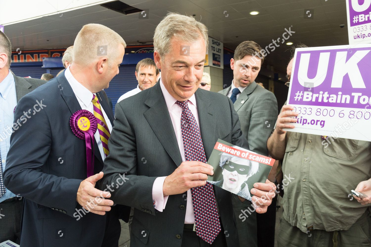 Former Ukip Leader Nigel Farage Holds Editorial Stock Photo - Stock ...