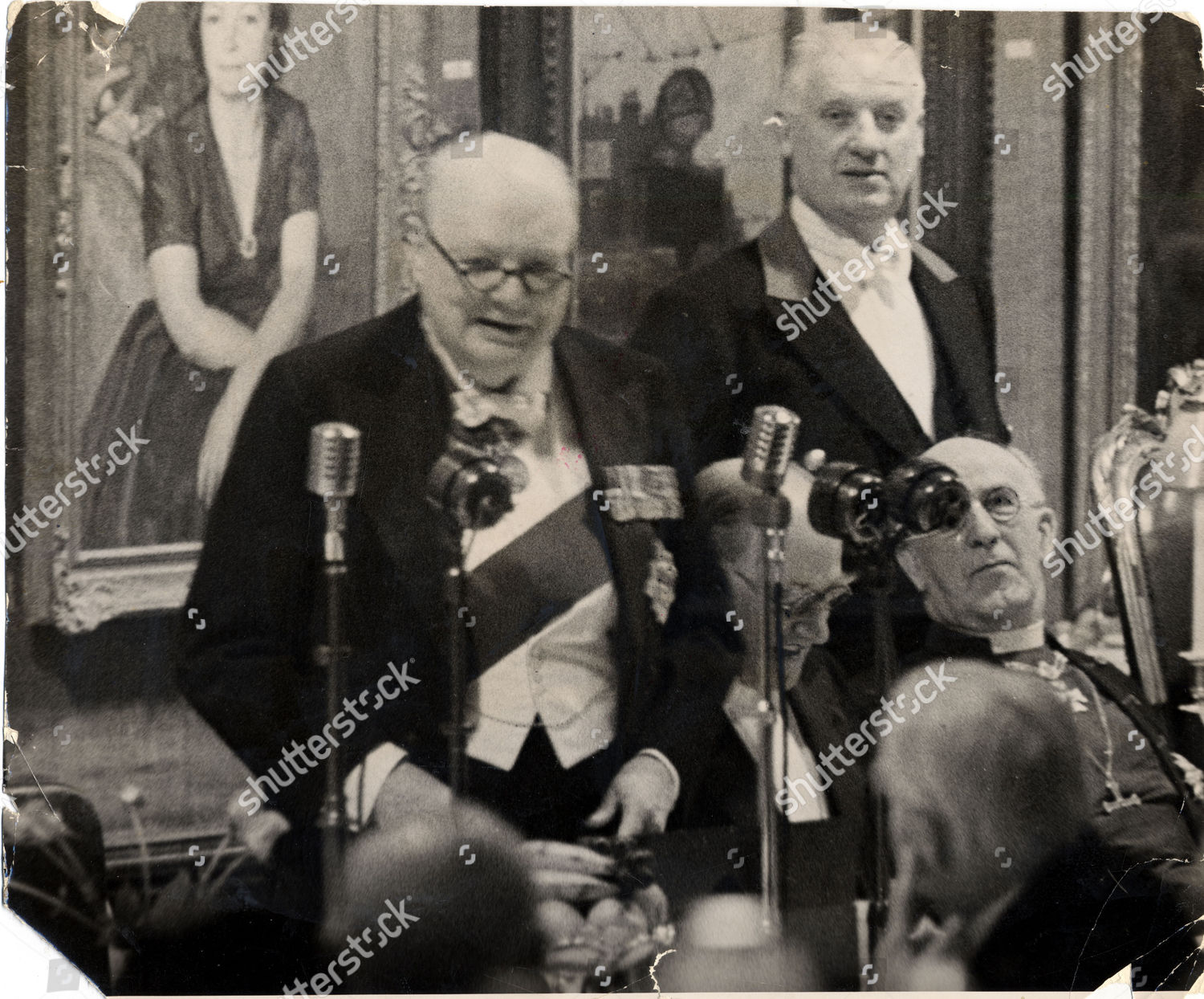 Winston Churchill 18741965 Wearing Sash Star Order Editorial Stock ...