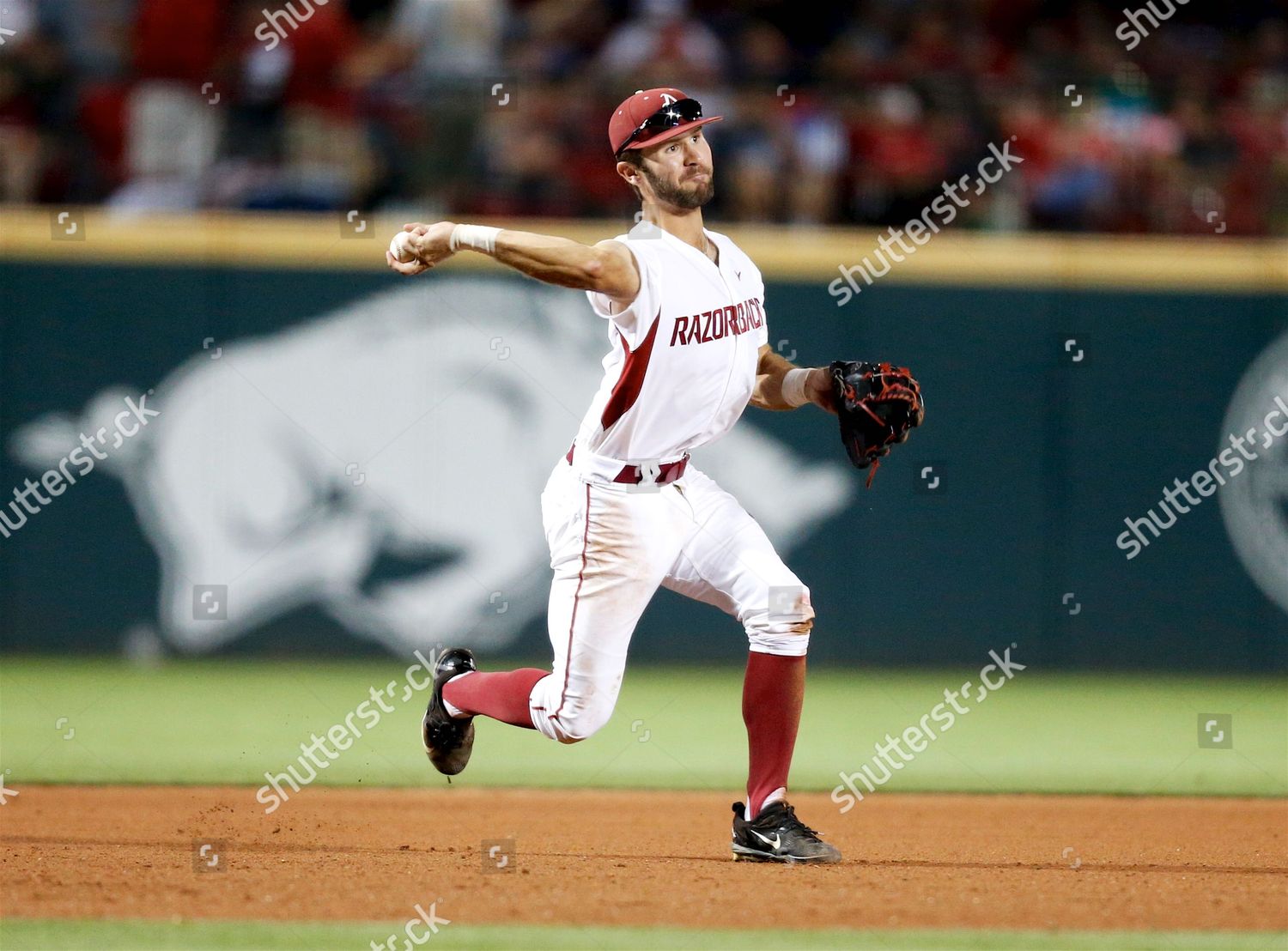 Razorback Third Baseman Jack Kenley 7 Editorial Stock Photo Stock