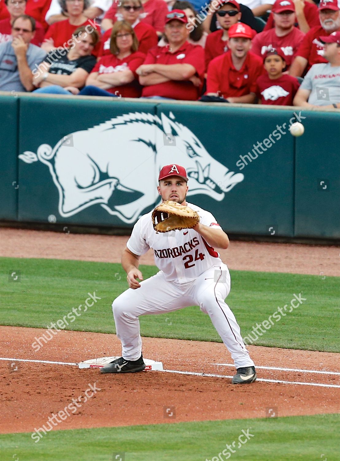 Razorback First Baseman Chad Spanberger 24 Editorial Stock Photo