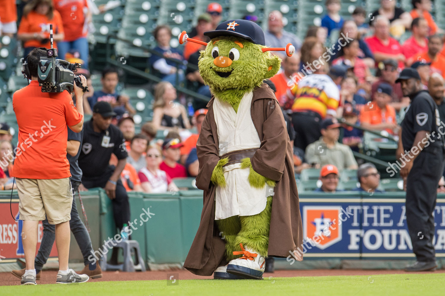 Houston Astros Mascot Orbit Wears Jedi Editorial Stock Photo - Stock Image