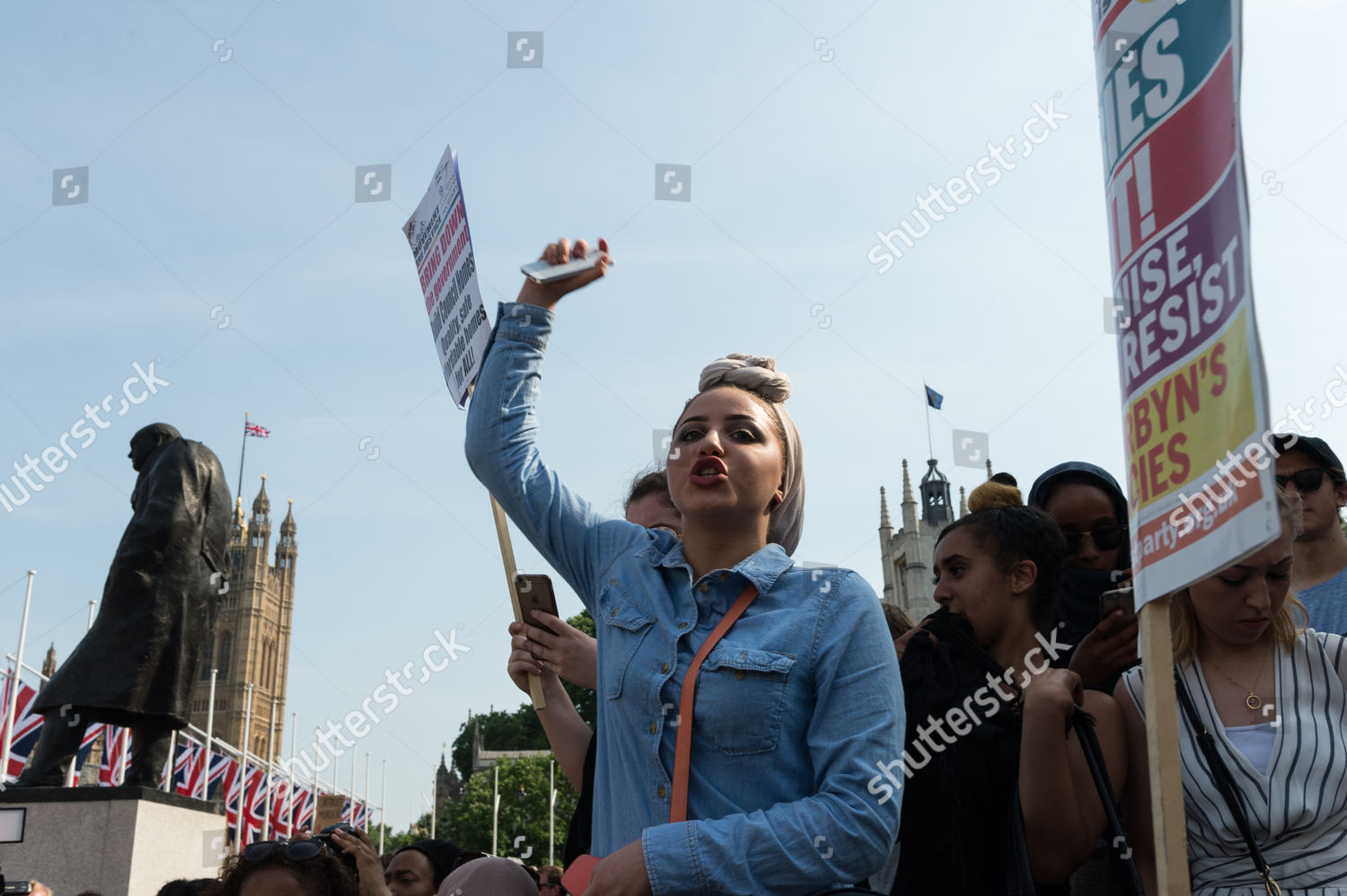 Antigovernment Demonstrators Movement Justice By Any Editorial Stock ...