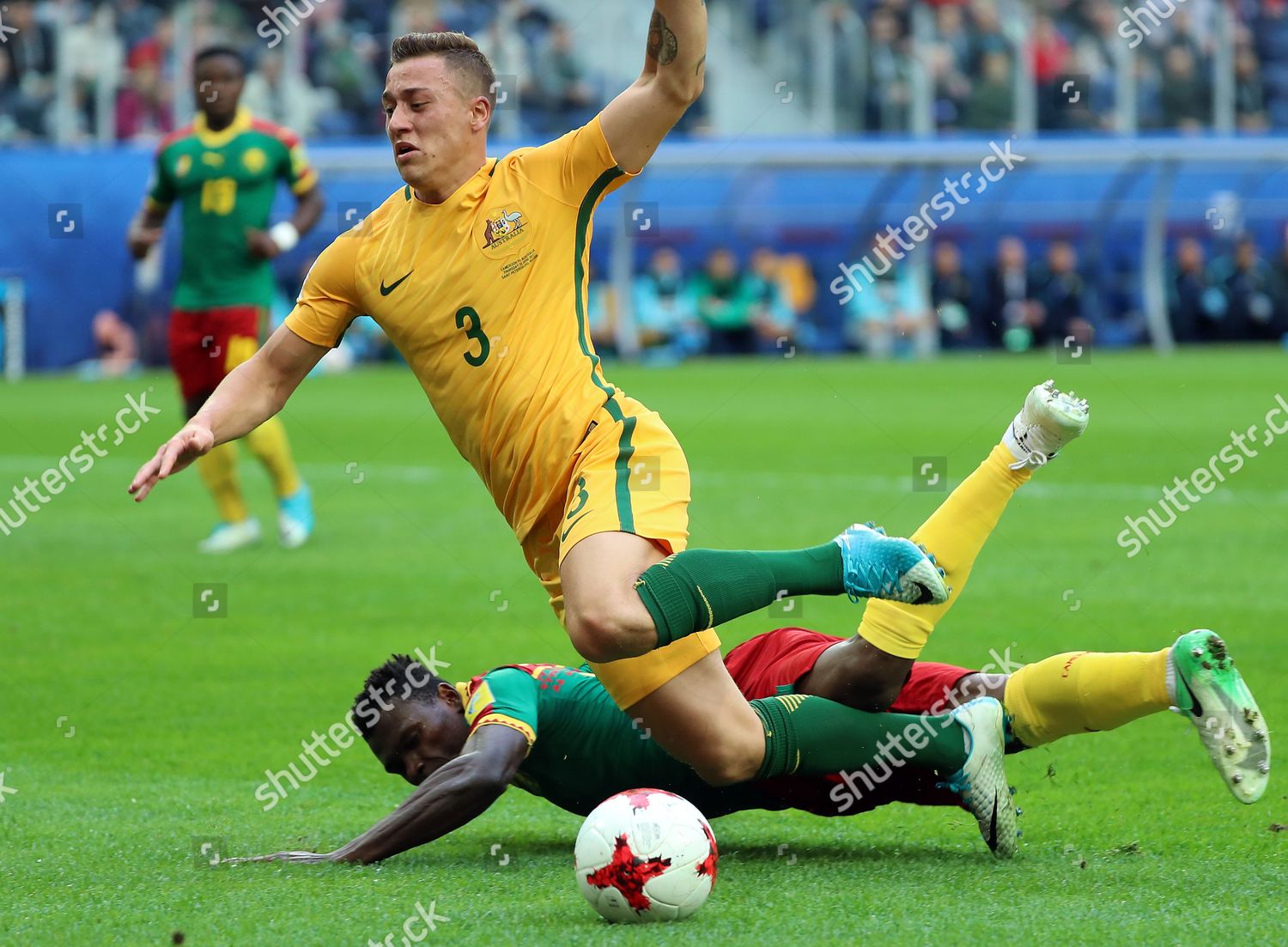 Ernest Mabouka Cameroon Bottom Fouls Alex Editorial Stock Photo Stock