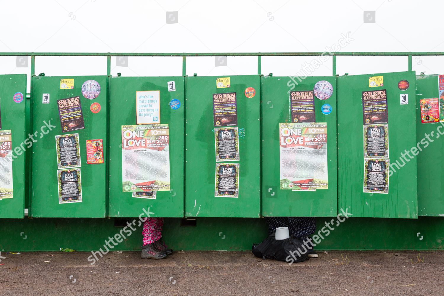 Toilets Festival Atmosphere Editorial Stock Photo - Stock Image