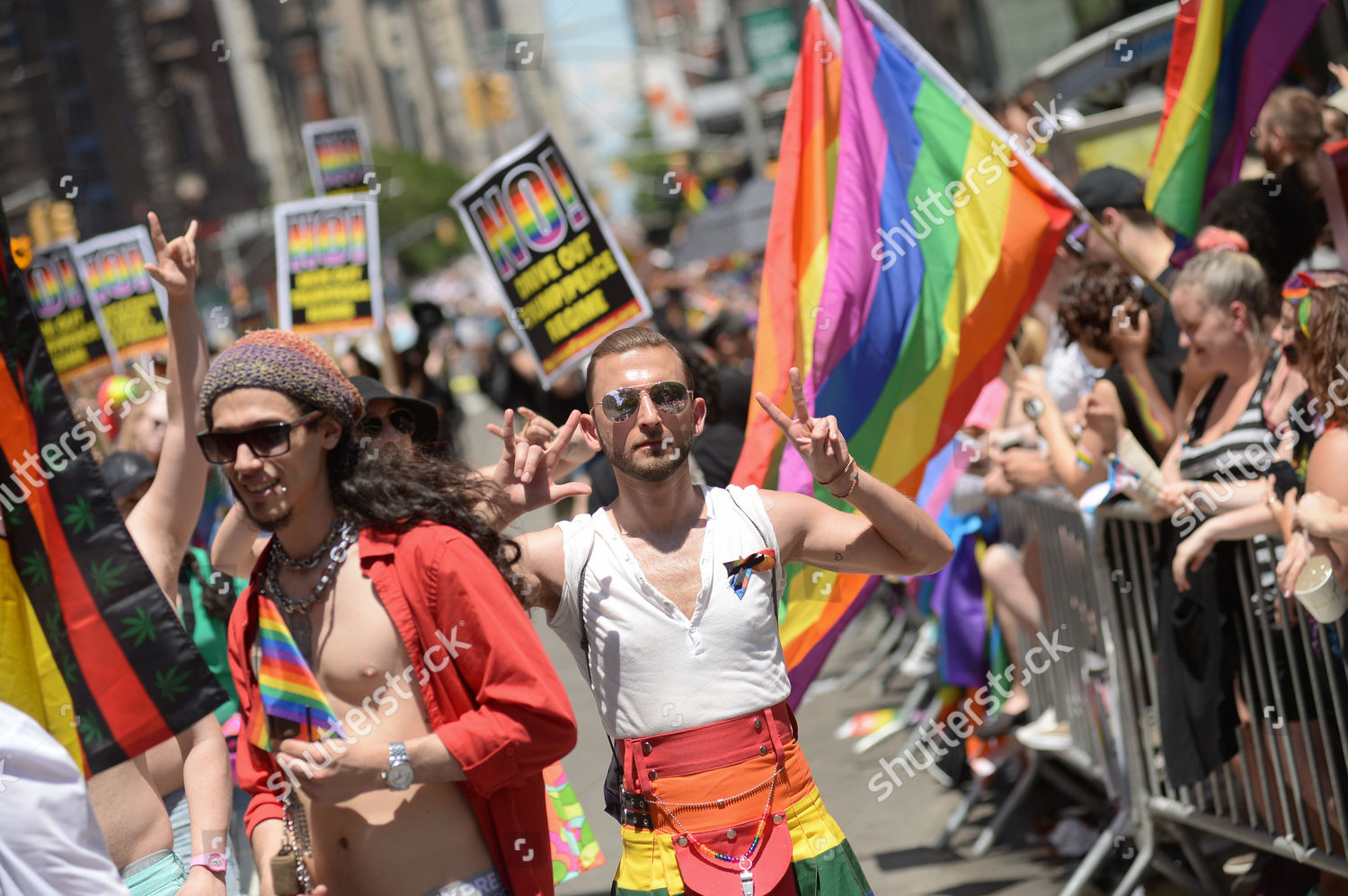 Lgbt Pride Parade Marches Down 5th Editorial Stock Photo - Stock Image ...