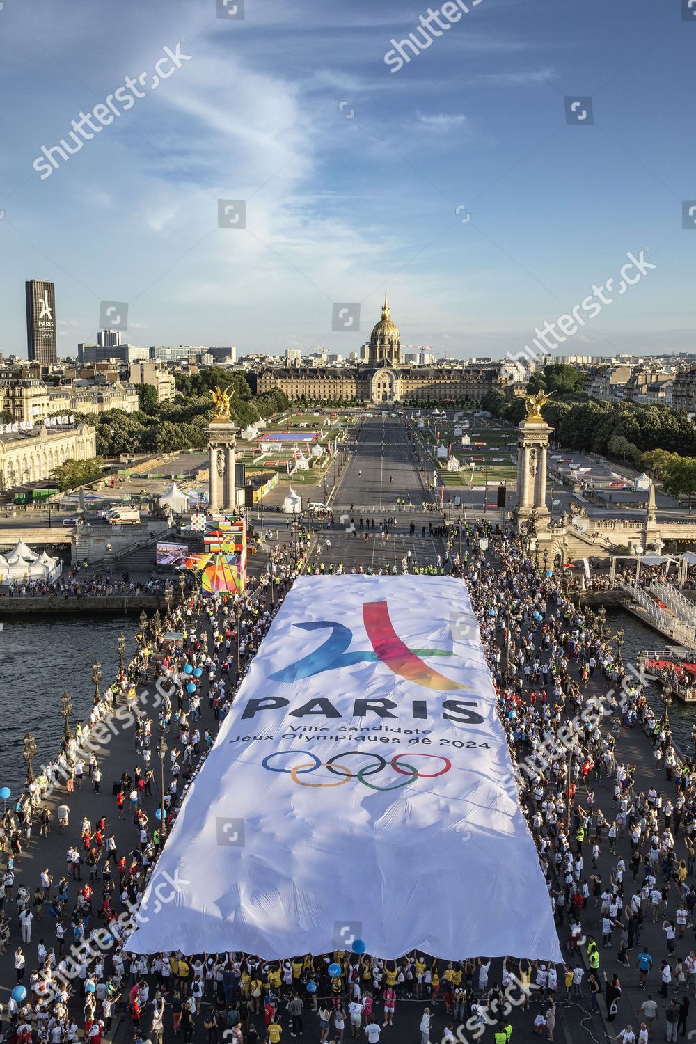 Giant Tifo Paris Ville Candidate Jeux Editorial Stock Photo - Stock ...