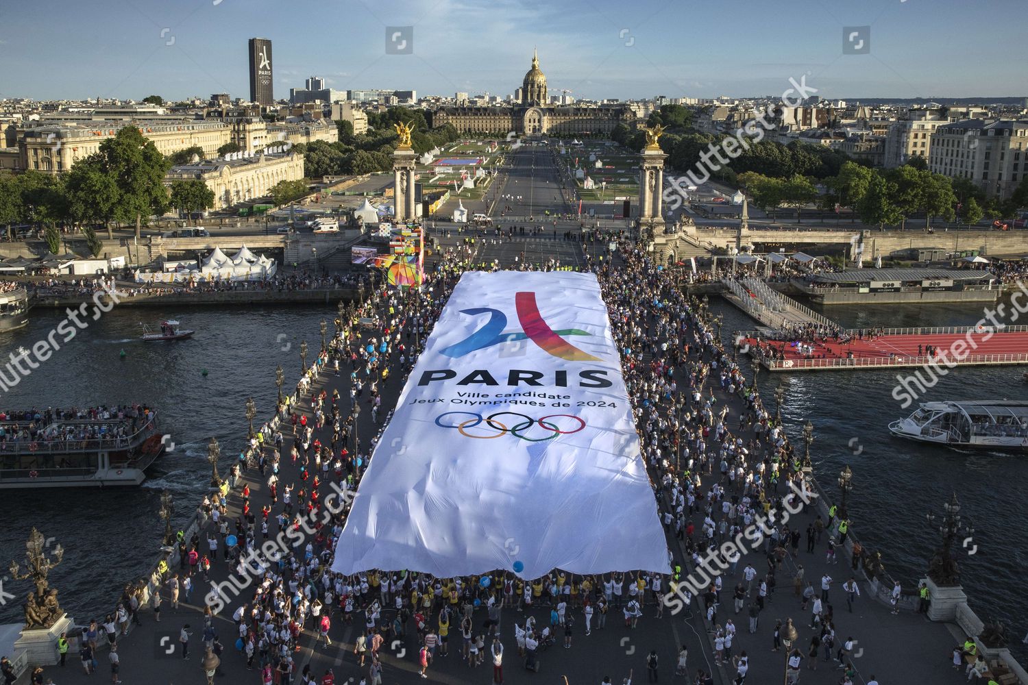 Giant Tifo Paris Ville Candidate Jeux Editorial Stock Photo - Stock ...