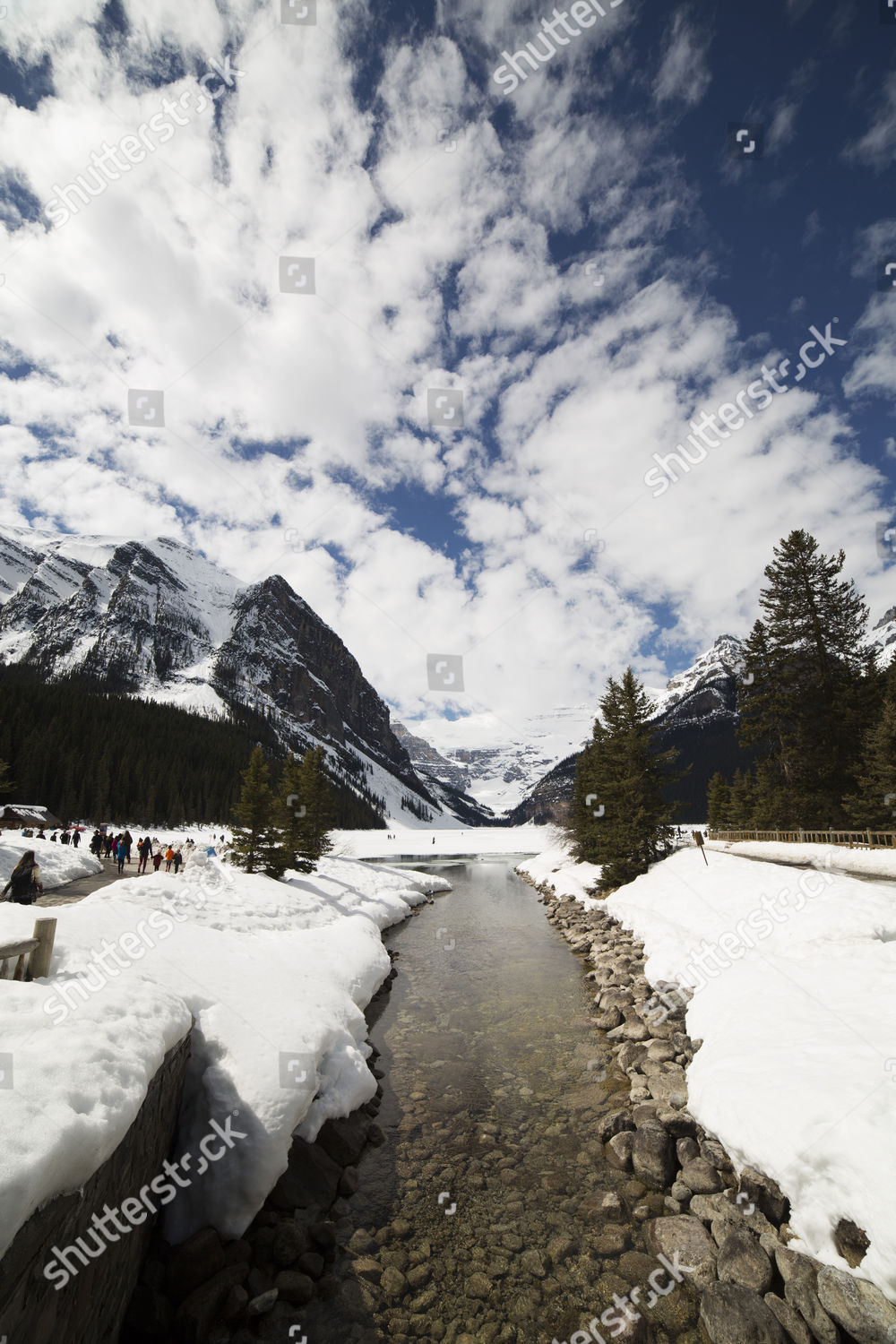 Section Thawed Water Lake Louise Aberta Editorial Stock Photo - Stock ...