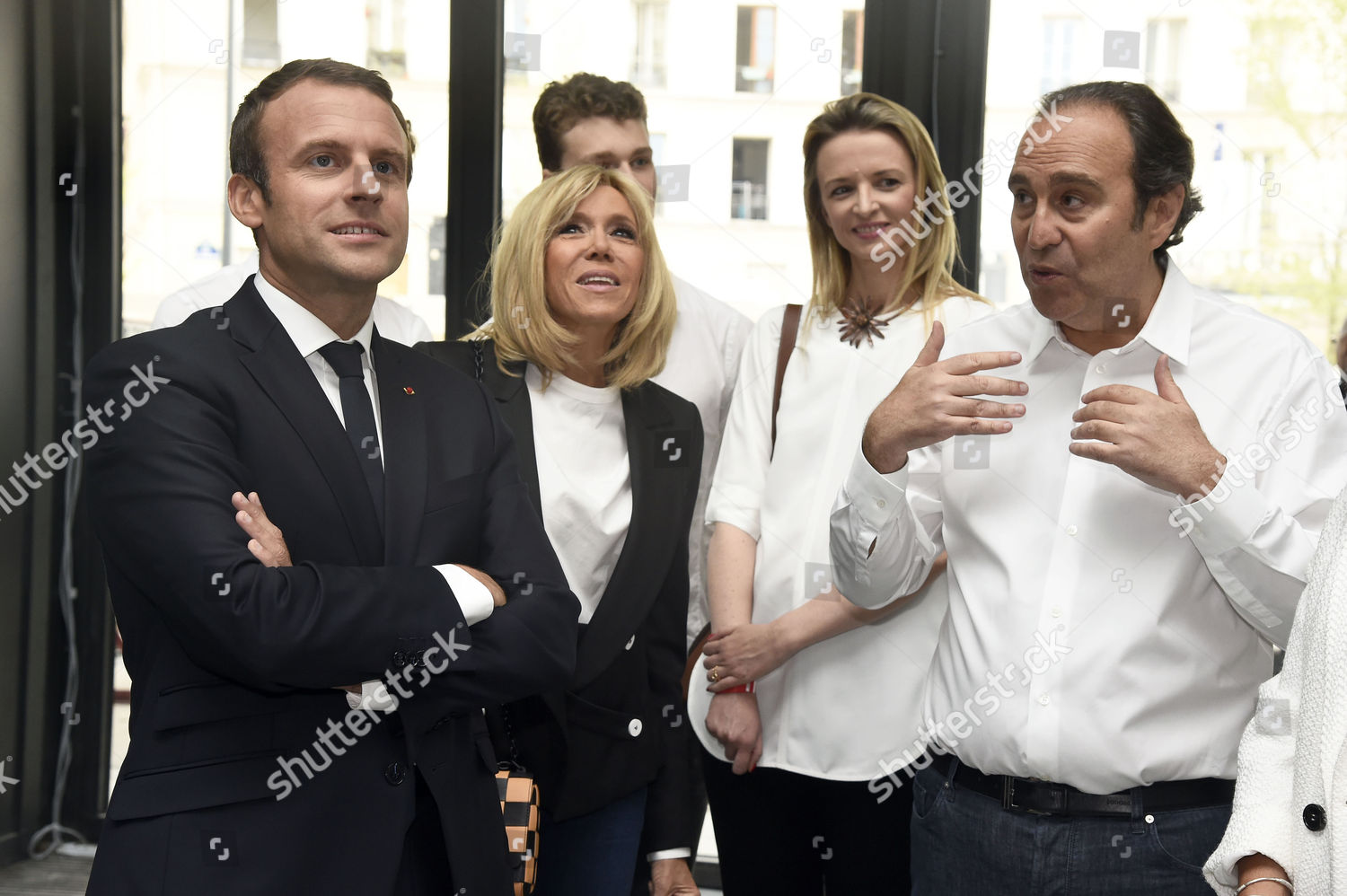 Delphine Arnault and Xavier Niel attend the Inauguration of the