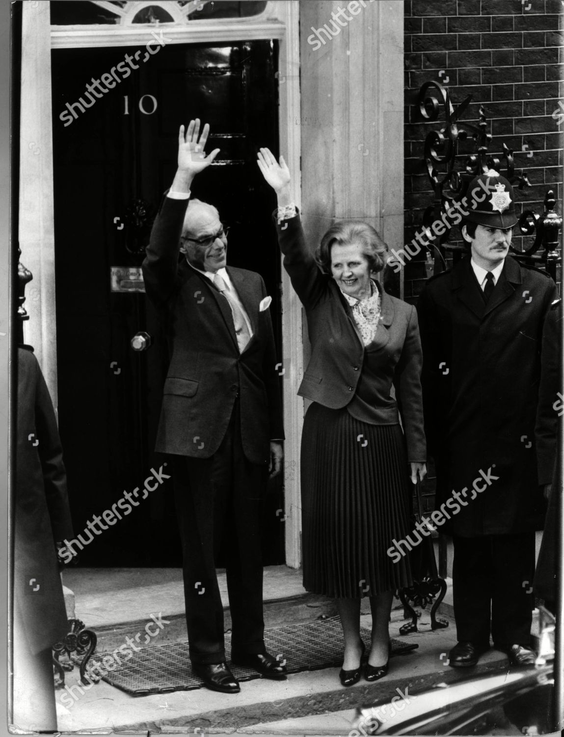 Margaret Thatcher Husband Denis Outside 10 Editorial Stock Photo 