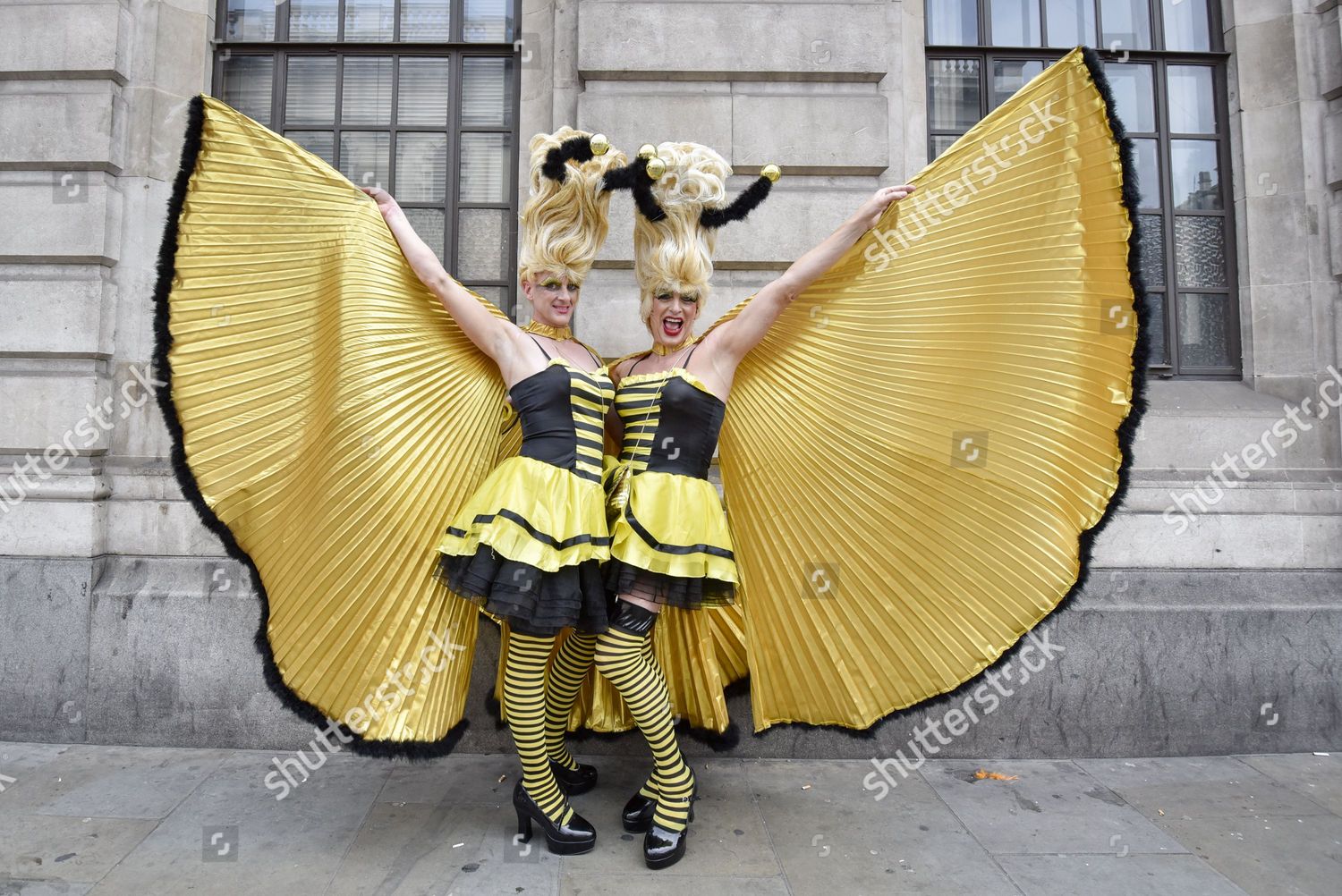 Drag Queens Wear Elaborate Beeinspired Costumes Editorial Stock Photo
