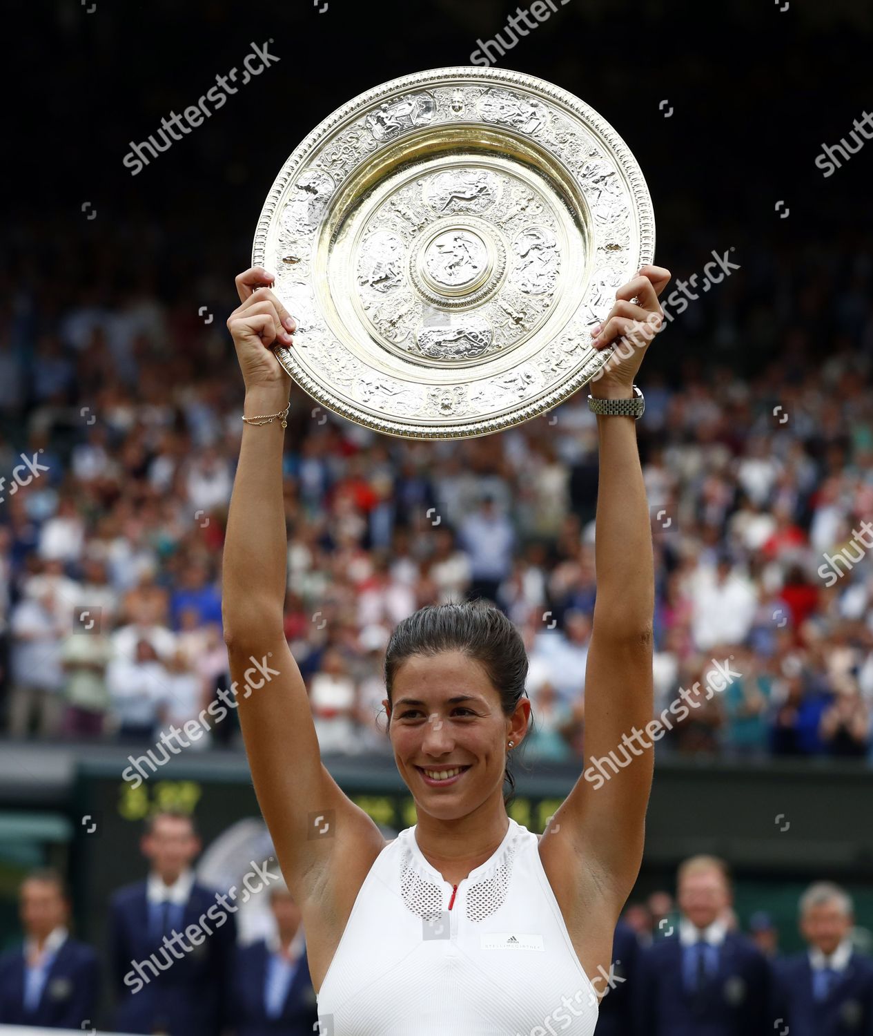 Garbine Muguruza Spain Hoists Championship Trophy Editorial Stock Photo